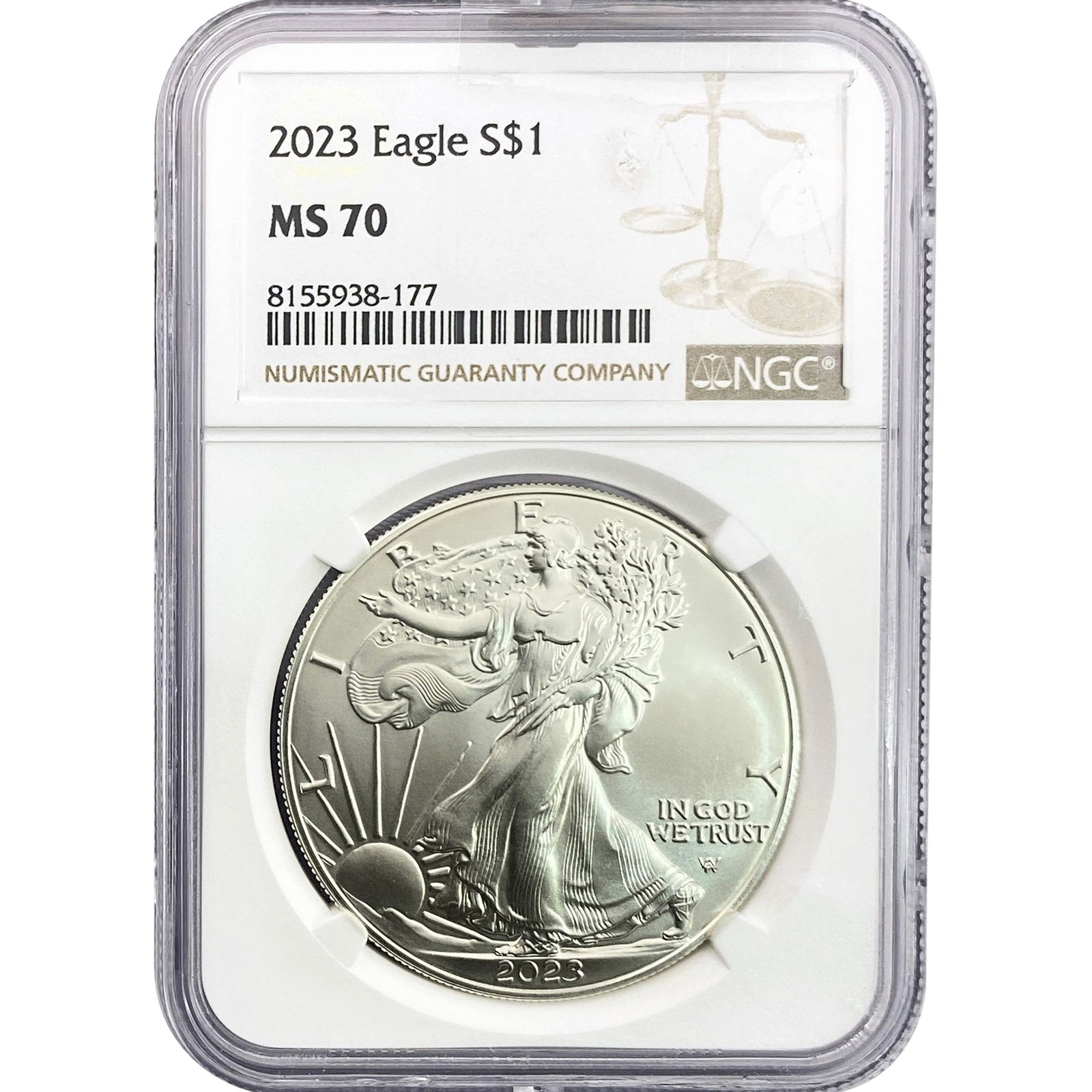 2023 Silver Eagle NGC MS70 (1 of 2)