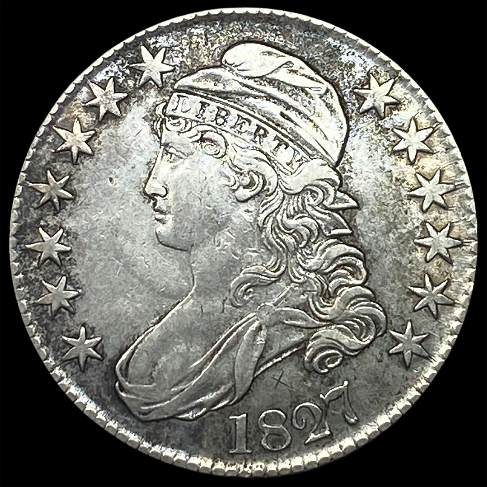 1827 Capped Bust Half Dollar NEARLY UNCIRCULATED (1 of 2)