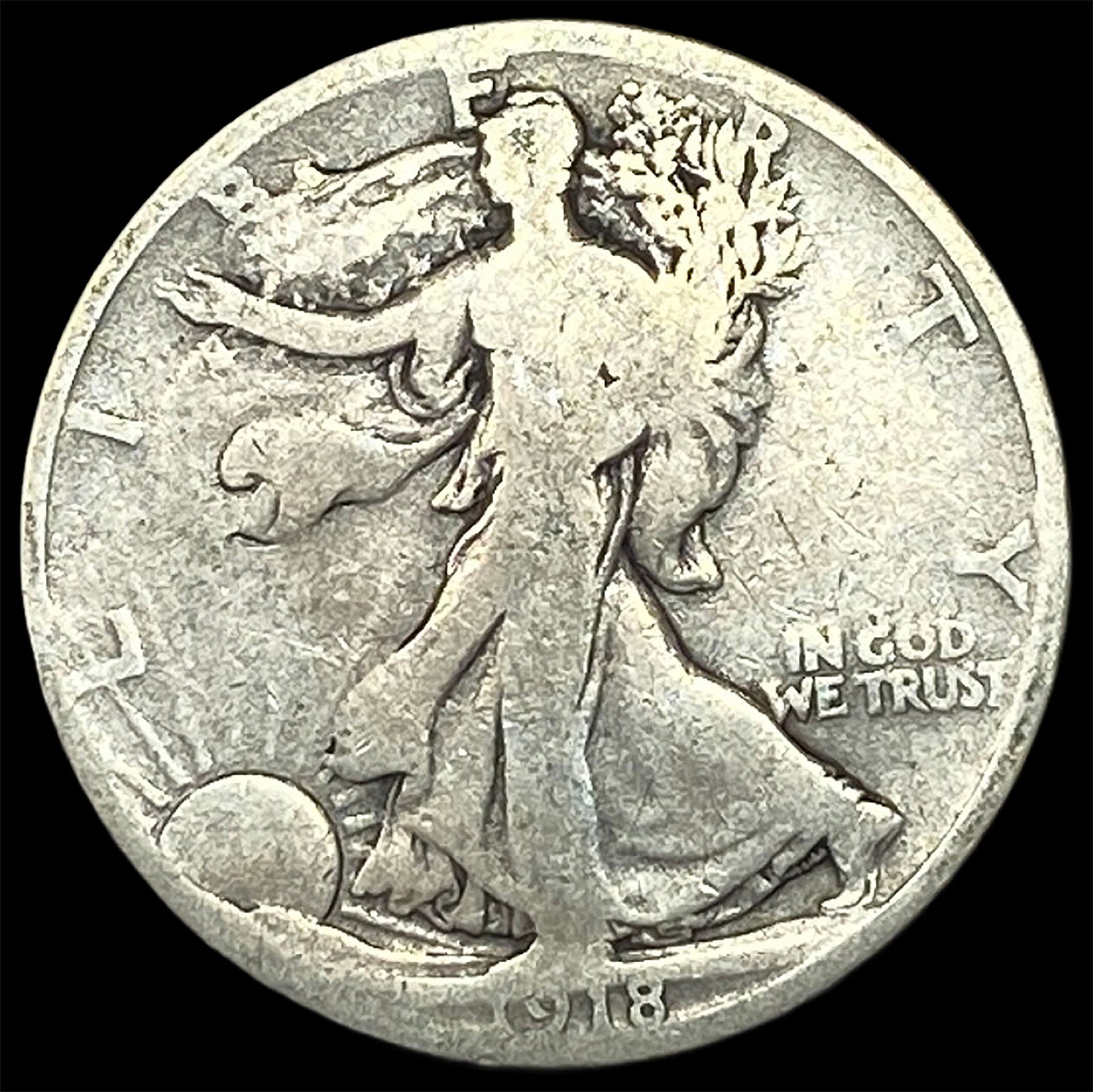 1918 Walking Liberty Half Dollar NICELY CIRCULATED (1 of 2)