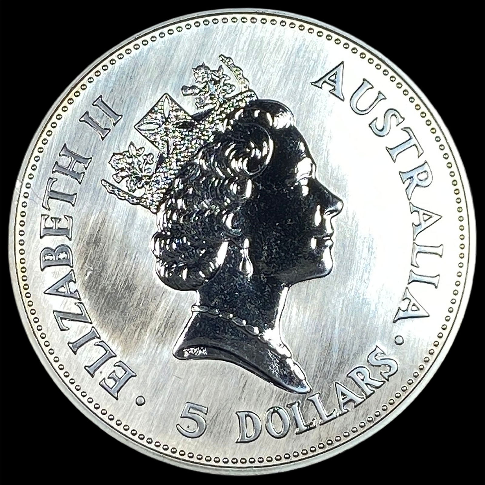 1990 Silver 1 oz Australian Kookaburra $5 SUPERB GEM BU (1 of 2)