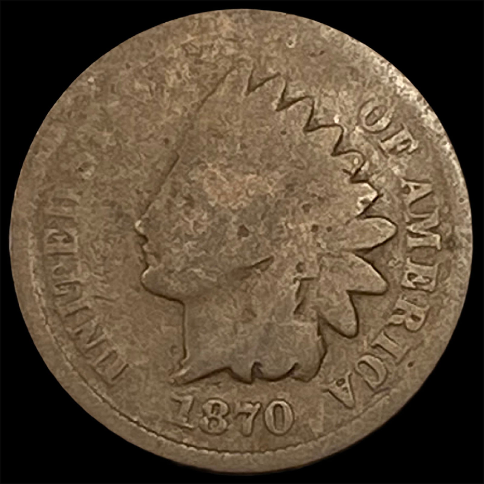 1870 Indian Head Cent NICELY CIRCULATED: 1870 Indian Head Cent NICELY CIRCULATED