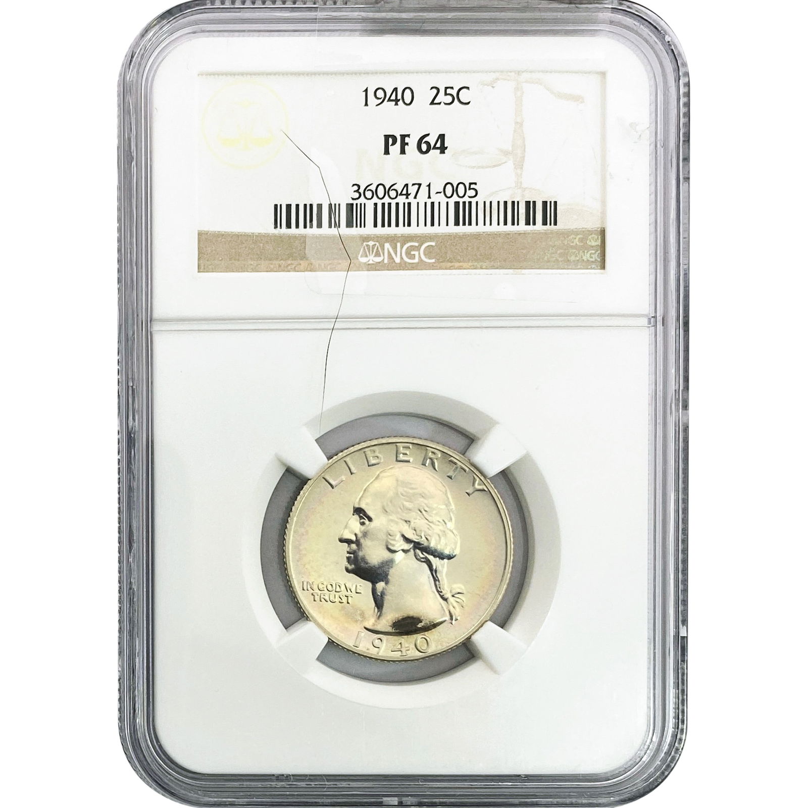 1940 Washington Silver Quarter NGC PF64: 1940 Washington Silver Quarter NGC PF64