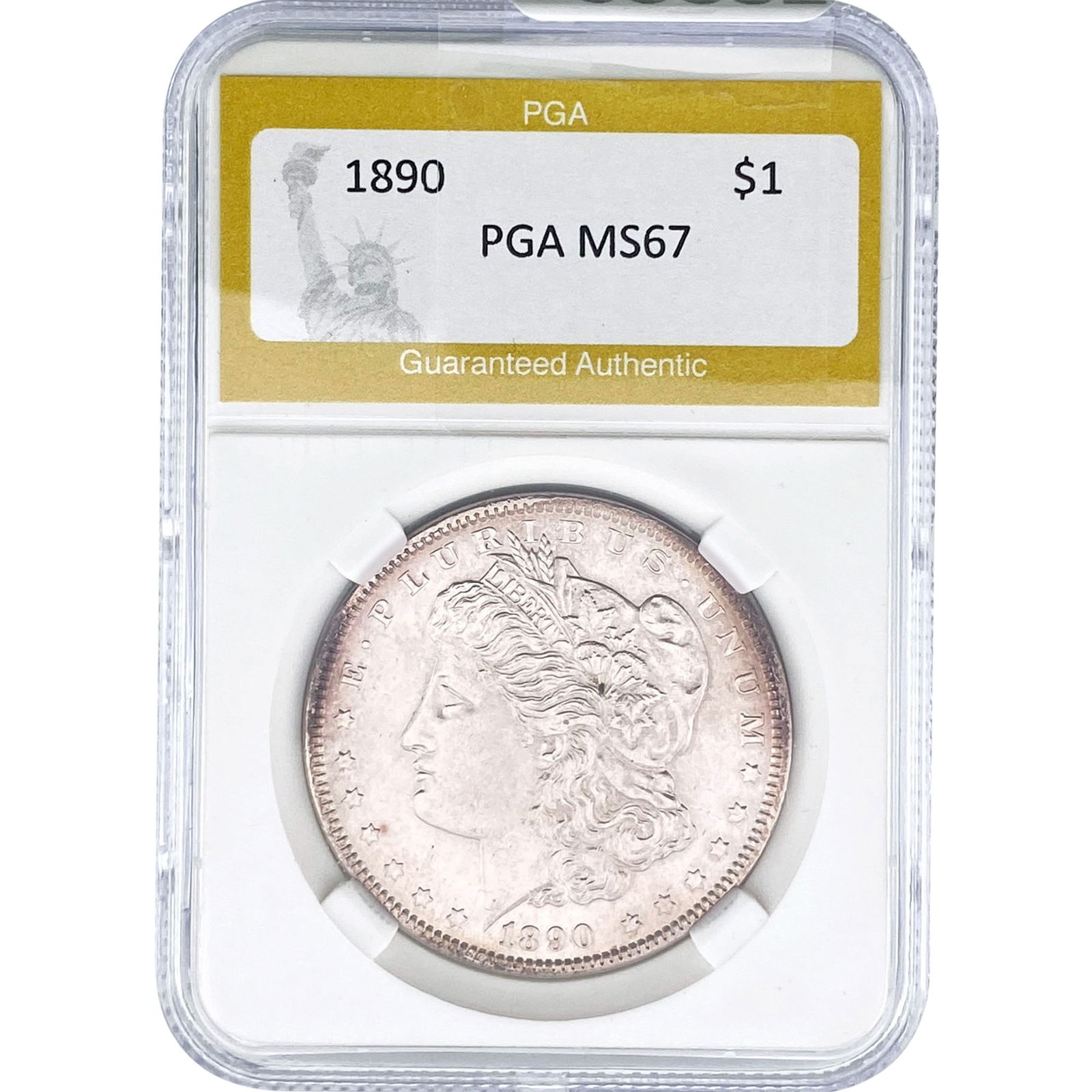 1890 Morgan Silver Dollar PGA MS67: 1890 Morgan Silver Dollar PGA MS67
