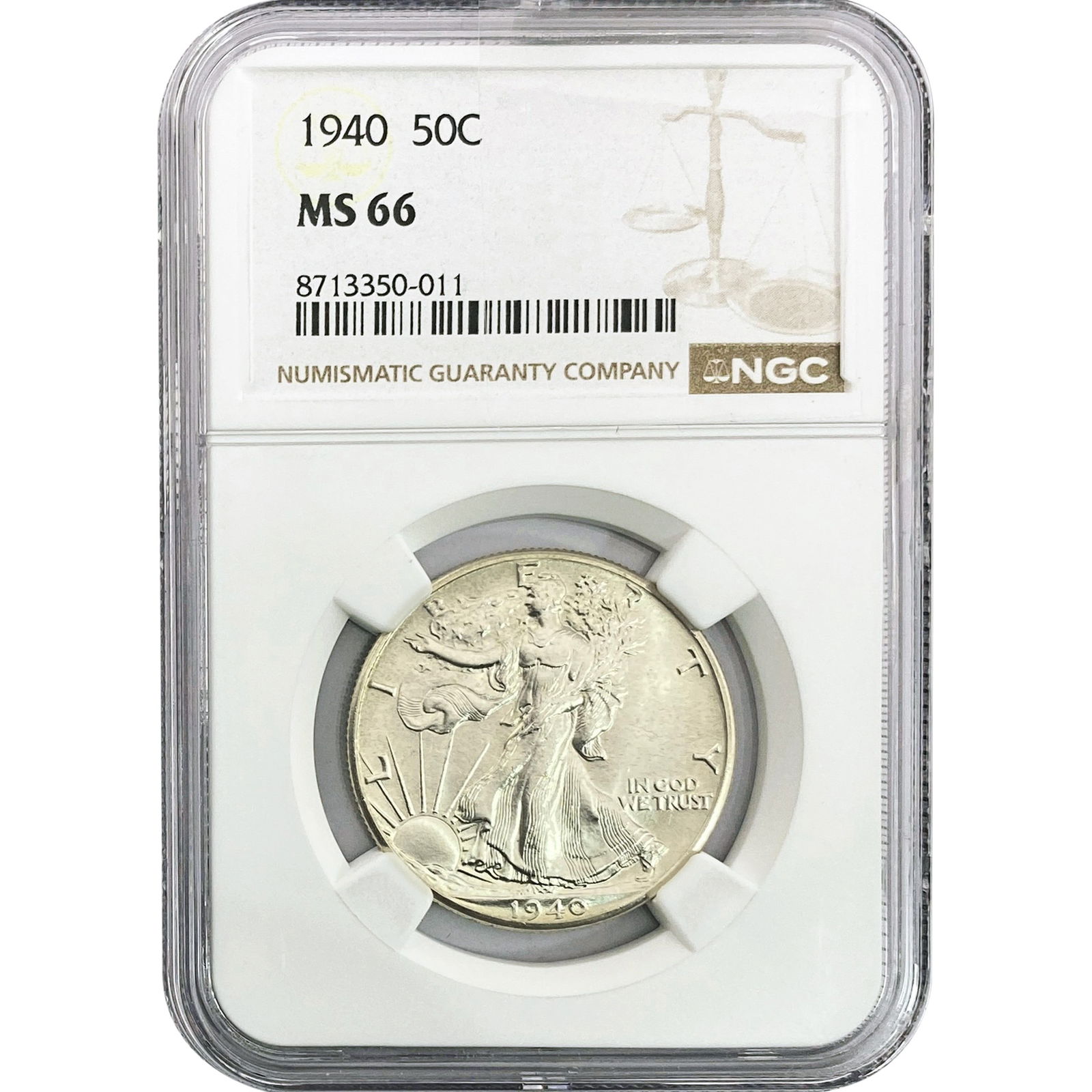 1940 Walking Liberty Half Dollar NGC MS66 (1 of 2)