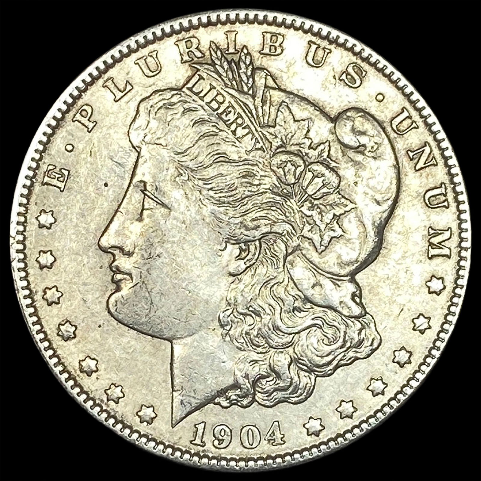 1904 Silver Morgan Dollar CLOSELY UNCIRCULATED: 1904 Silver Morgan Dollar CLOSELY UNCIRCULATED