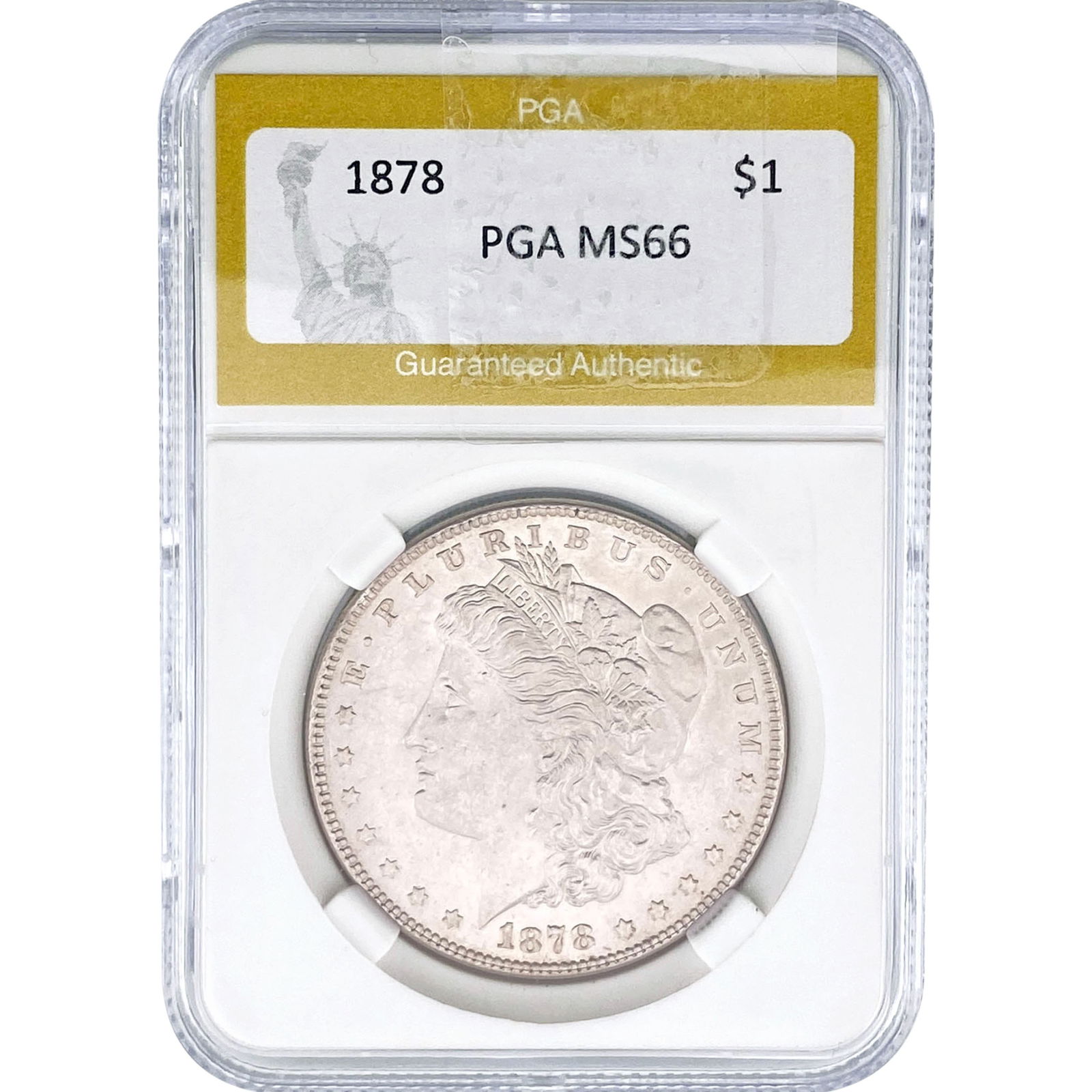 1878 Morgan Silver Dollar PGA MS66: 1878 Morgan Silver Dollar PGA MS66