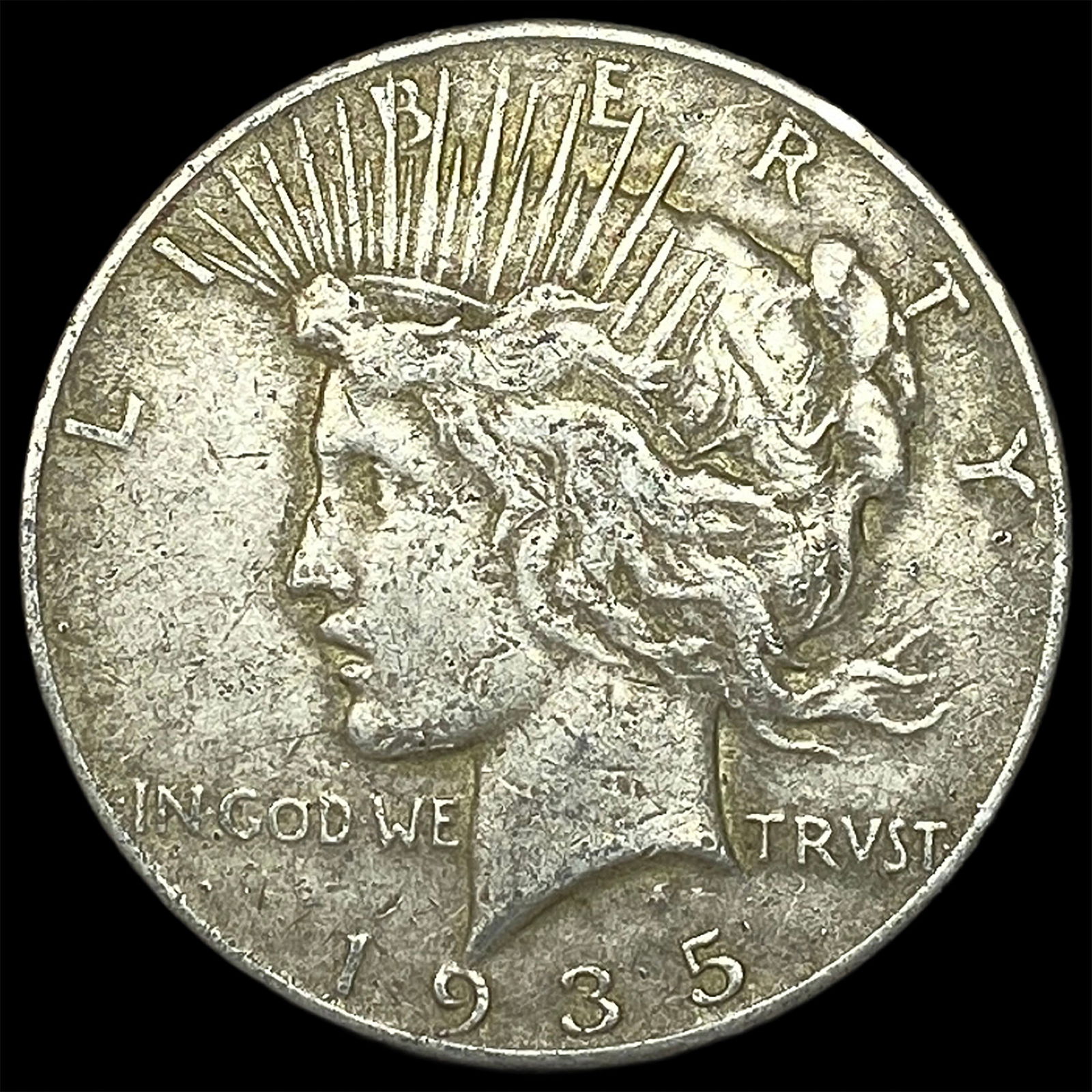 1935 Silver Peace Dollar ABOUT UNCIRCULATED: 1935 Silver Peace Dollar ABOUT UNCIRCULATED