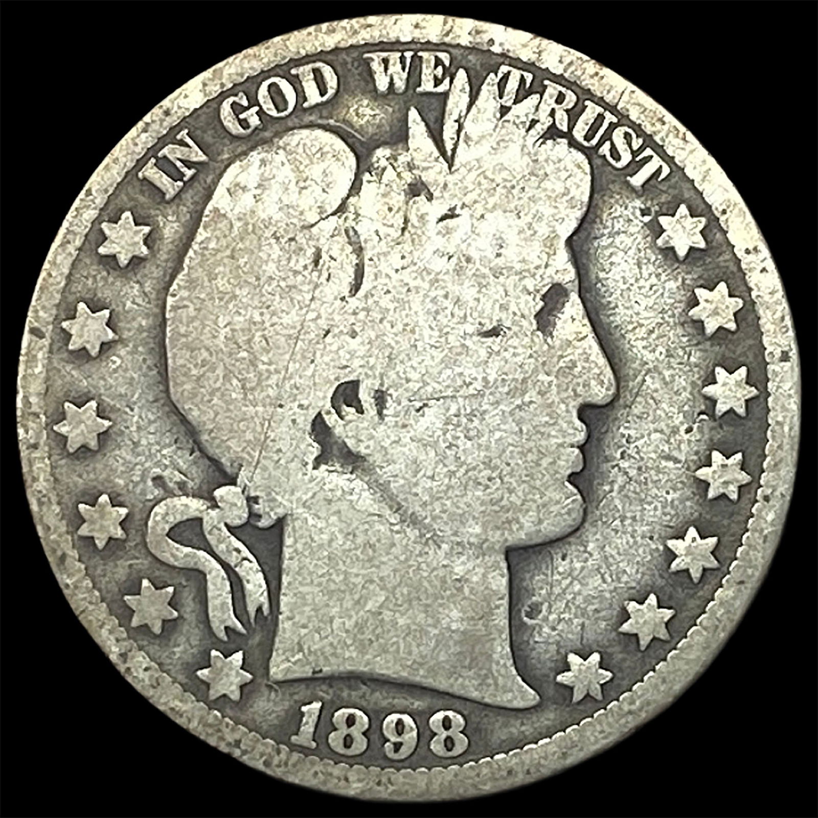 1898-O Silver Barber Half Dollar NICELY CIRCULATED (1 of 2)