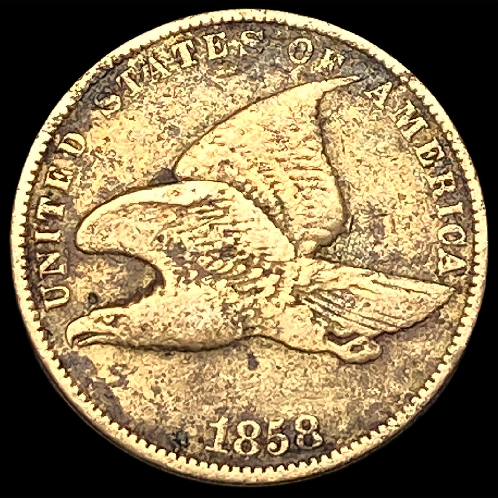 1858 Copper-Nickel Flying Eagle Cent HIGH GRADE (1 of 2)