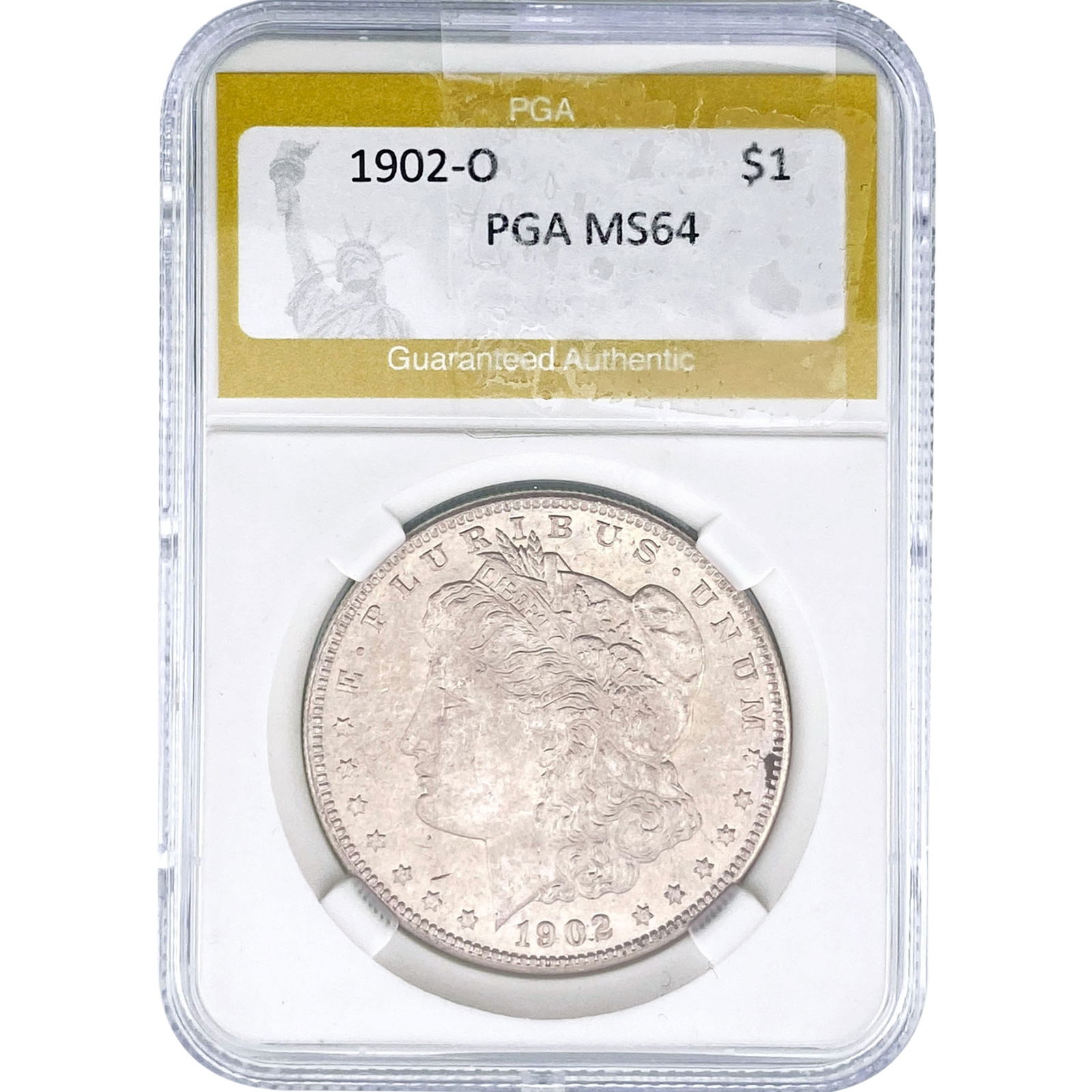 1902-O Morgan Silver Dollar PGA MS64: 1902-O Morgan Silver Dollar PGA MS64