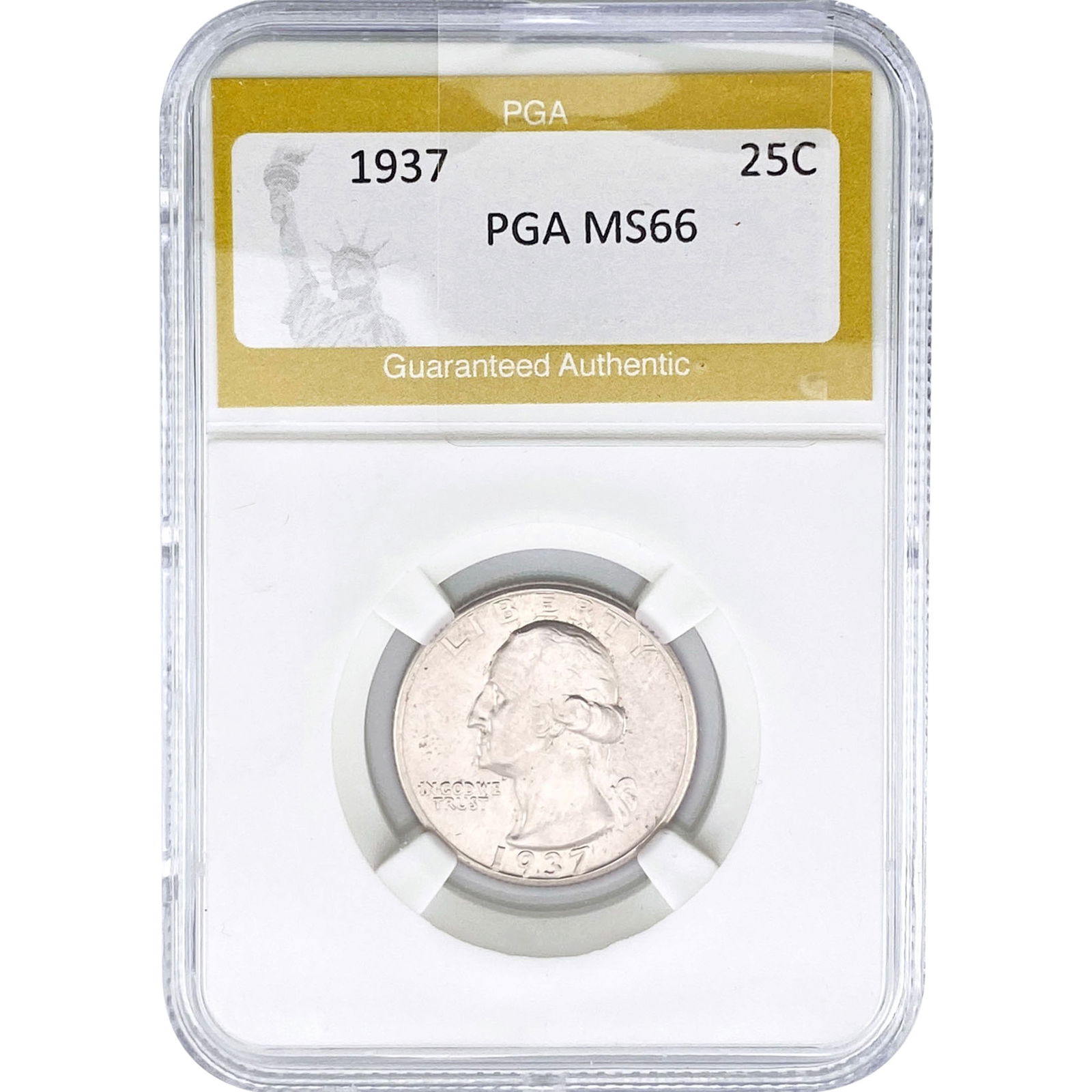 1937 Washington Silver Quarter PGA MS66: 1937 Washington Silver Quarter PGA MS66