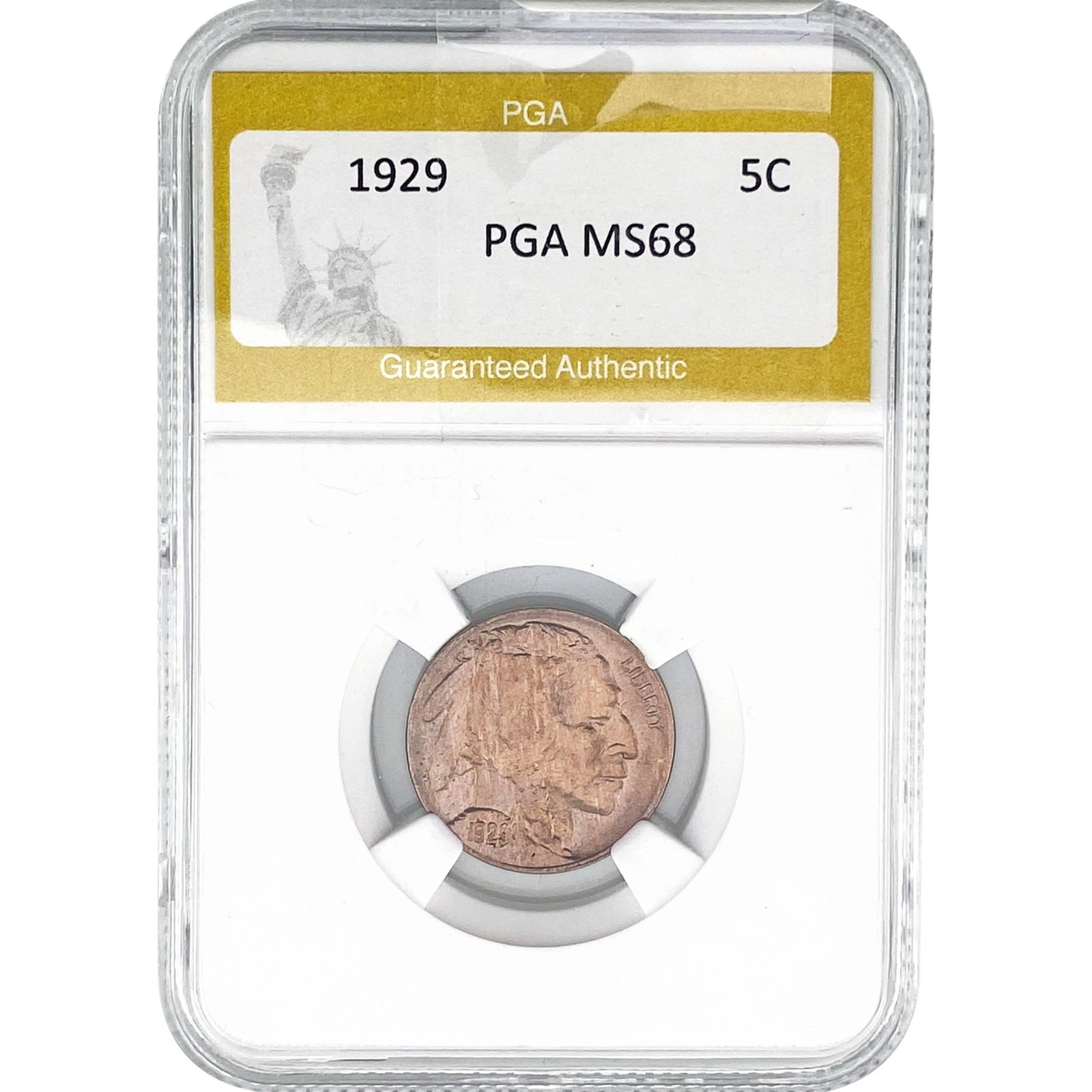 1929 Buffalo Nickel PGA MS68: 1929 Buffalo Nickel PGA MS68