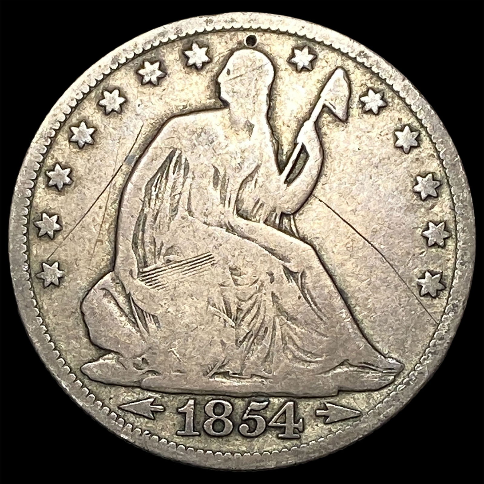 1854 Arrows Seated Liberty Half Dollar HIGH GRADE (1 of 2)