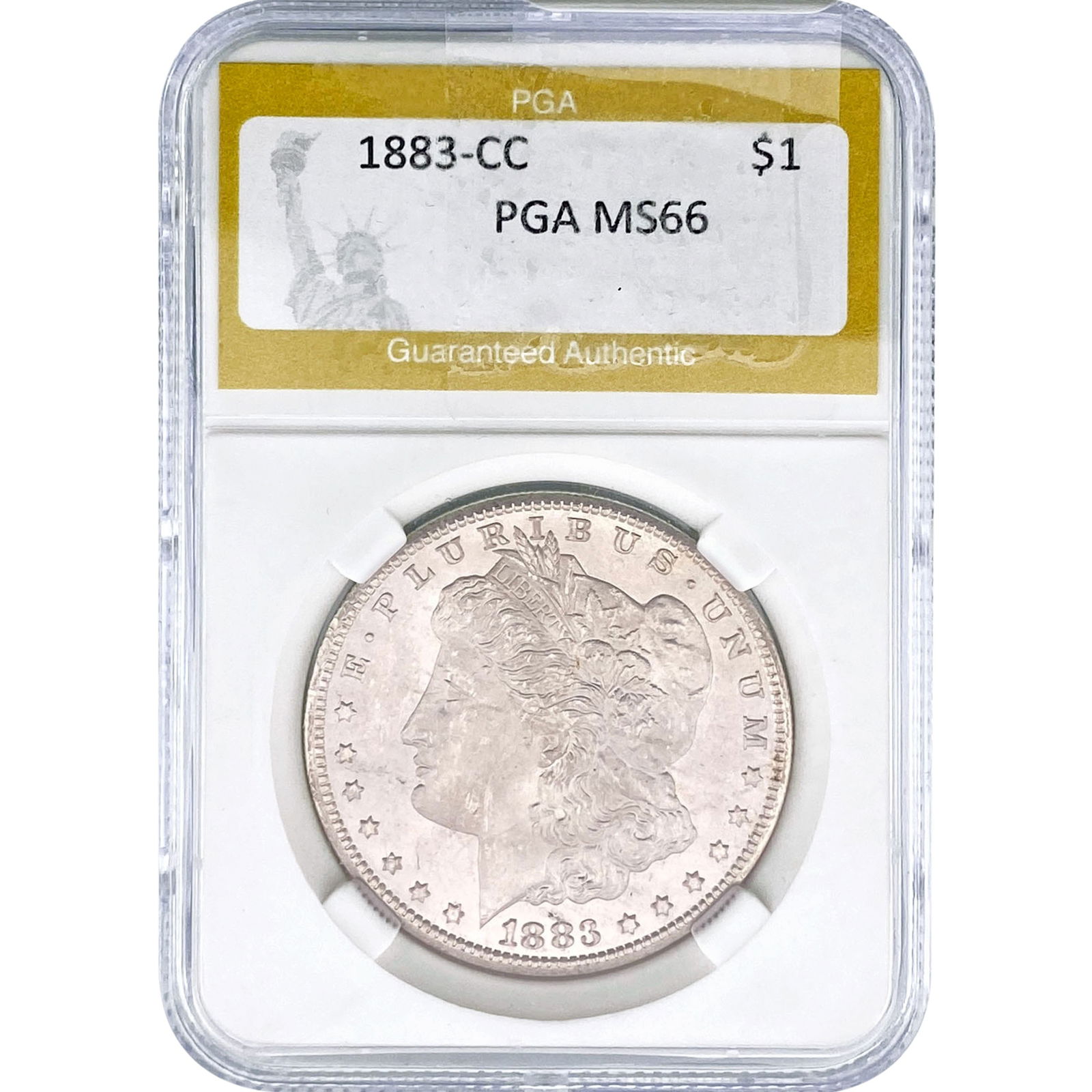 1883-CC Morgan Silver Dollar PGA MS66: 1883-CC Morgan Silver Dollar PGA MS66