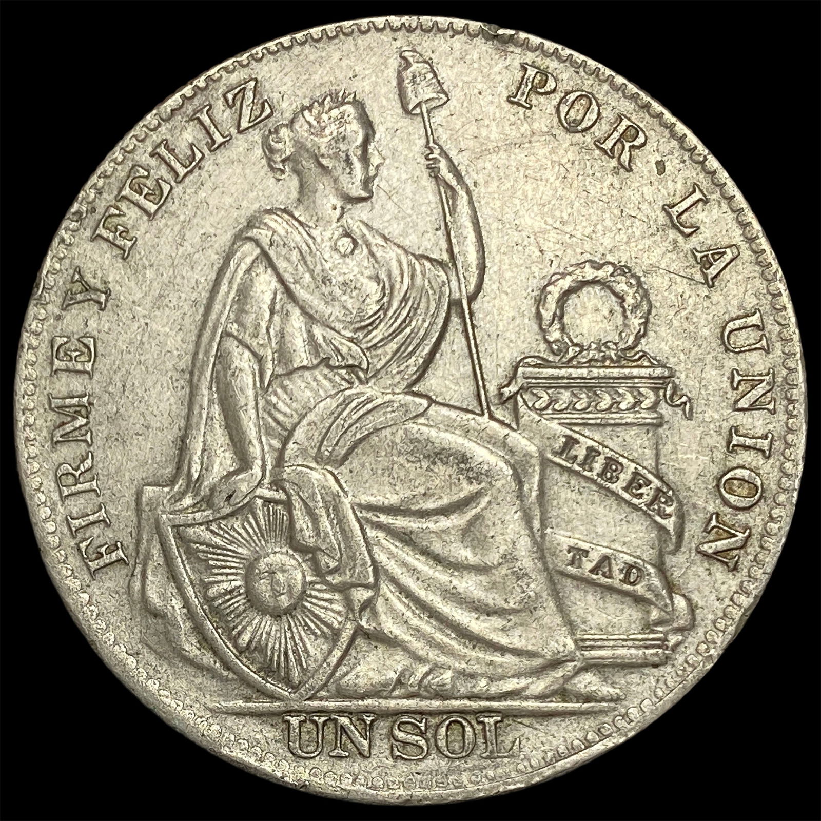 1934 Peru Silver Un Sol UNCIRCULATED (1 of 2)