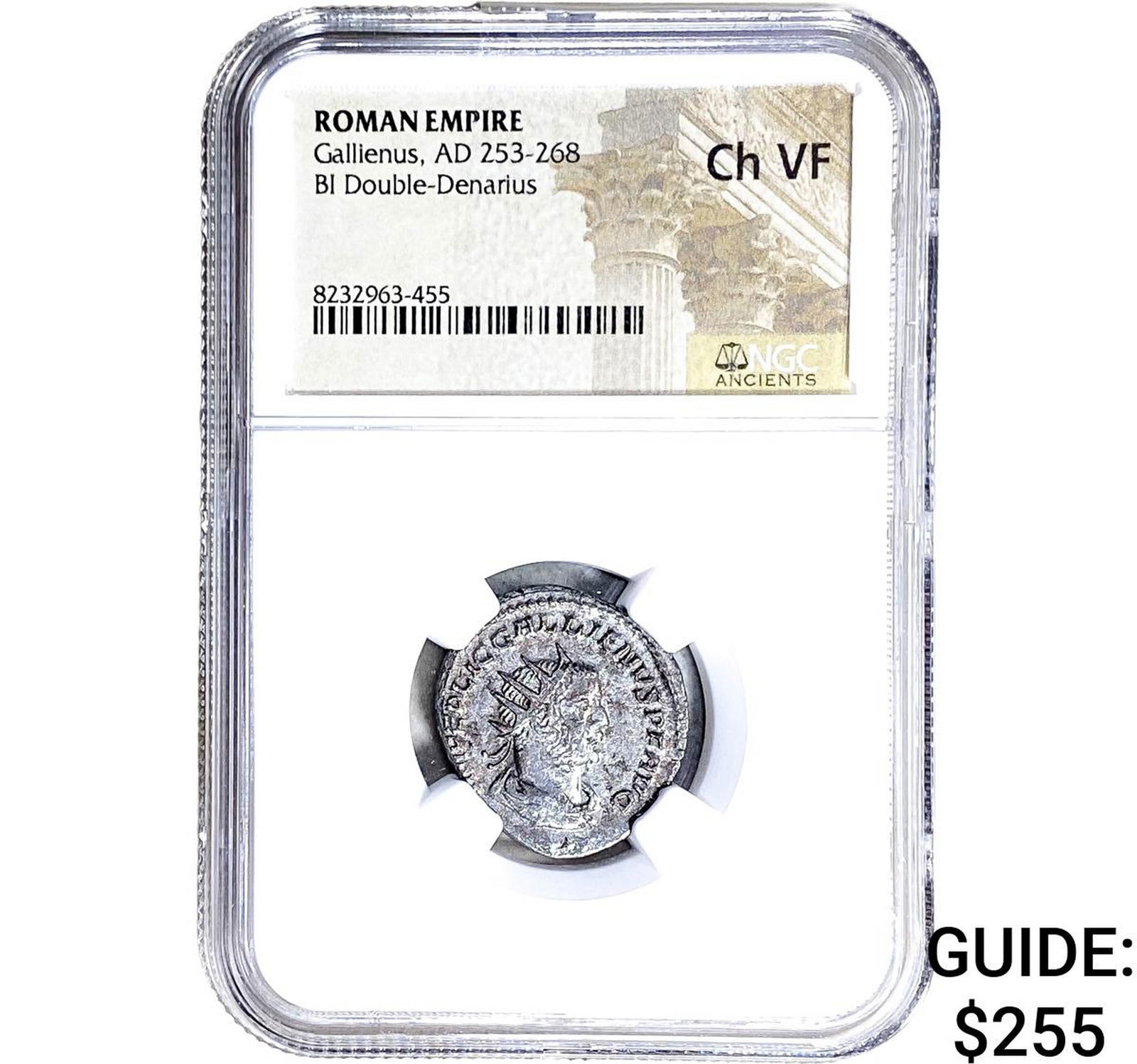 Roman Gallienus, AD 253-268 BI Dbl-Denarius NGC Ch VF: Roman Gallienus, AD 253-268 BI Dbl-Denarius NGC Ch VF