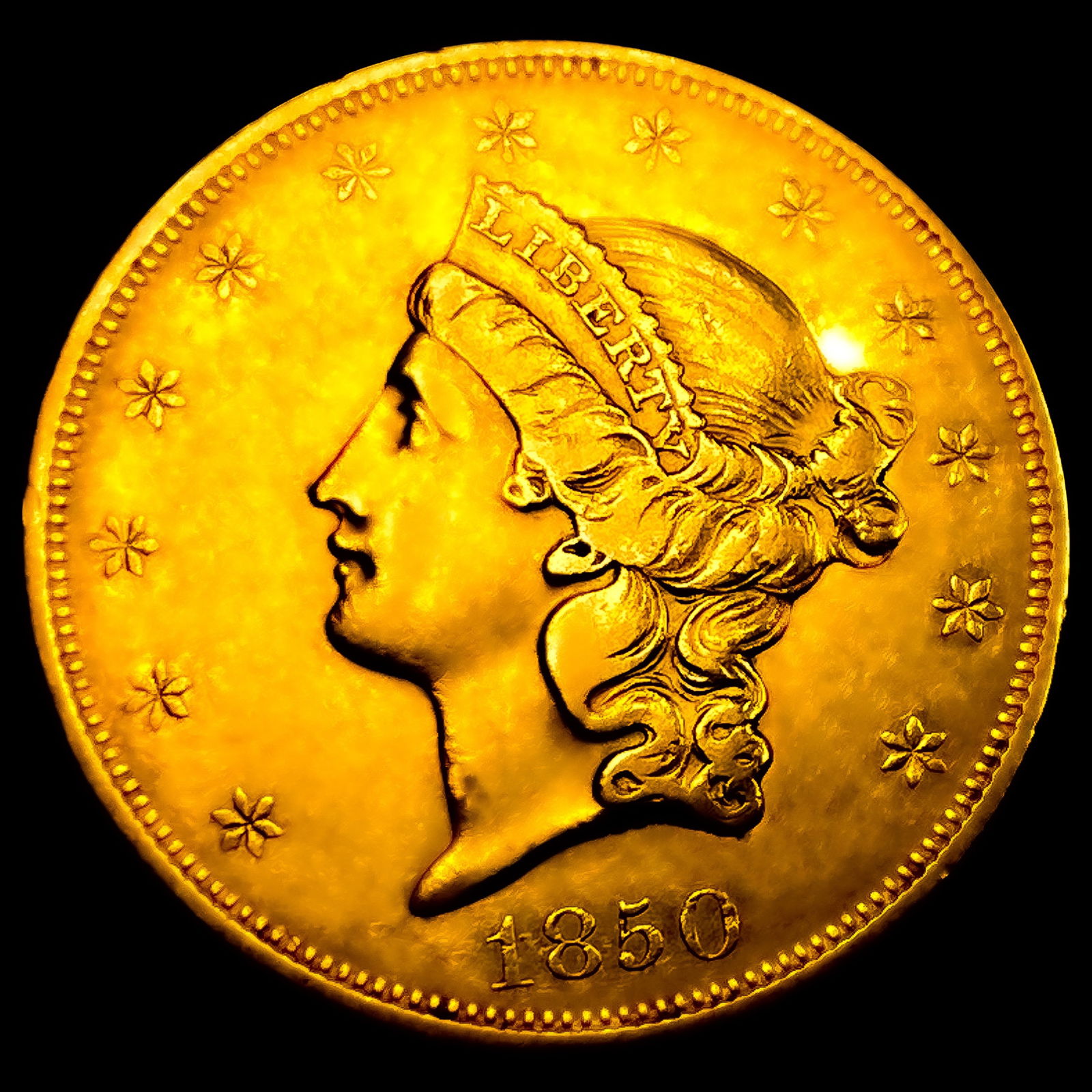 1850 $20 Gold Double Eagle (1 of 2)