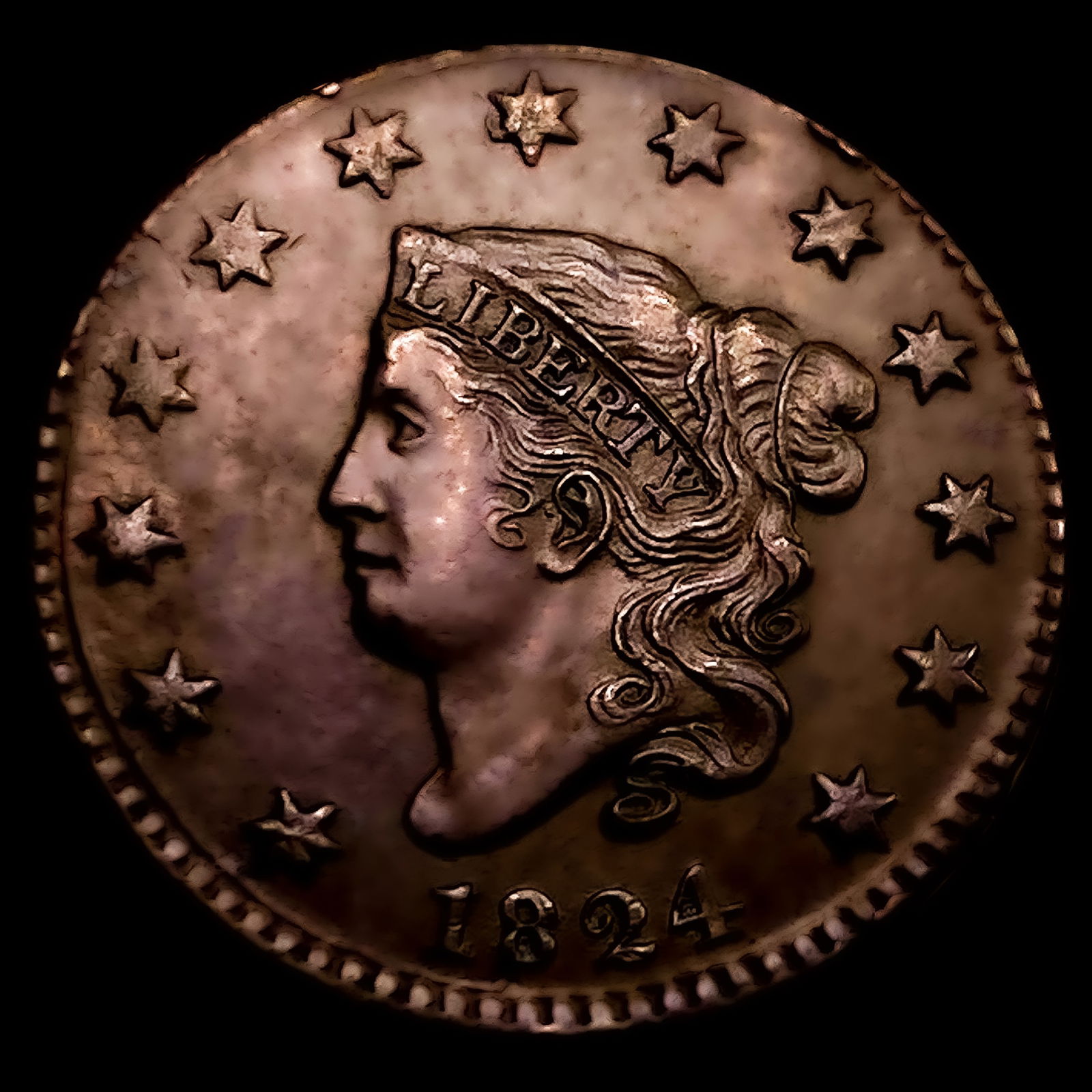 1824 Coronet Head Large Cent (1 of 2)