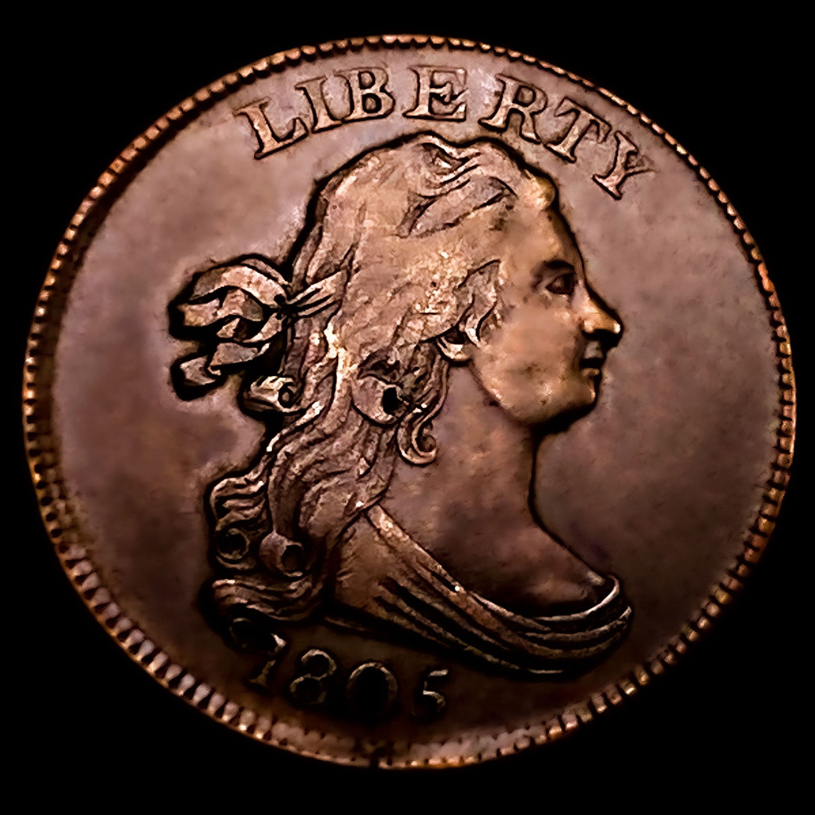 1805 Draped Bust Half Cent (1 of 2)