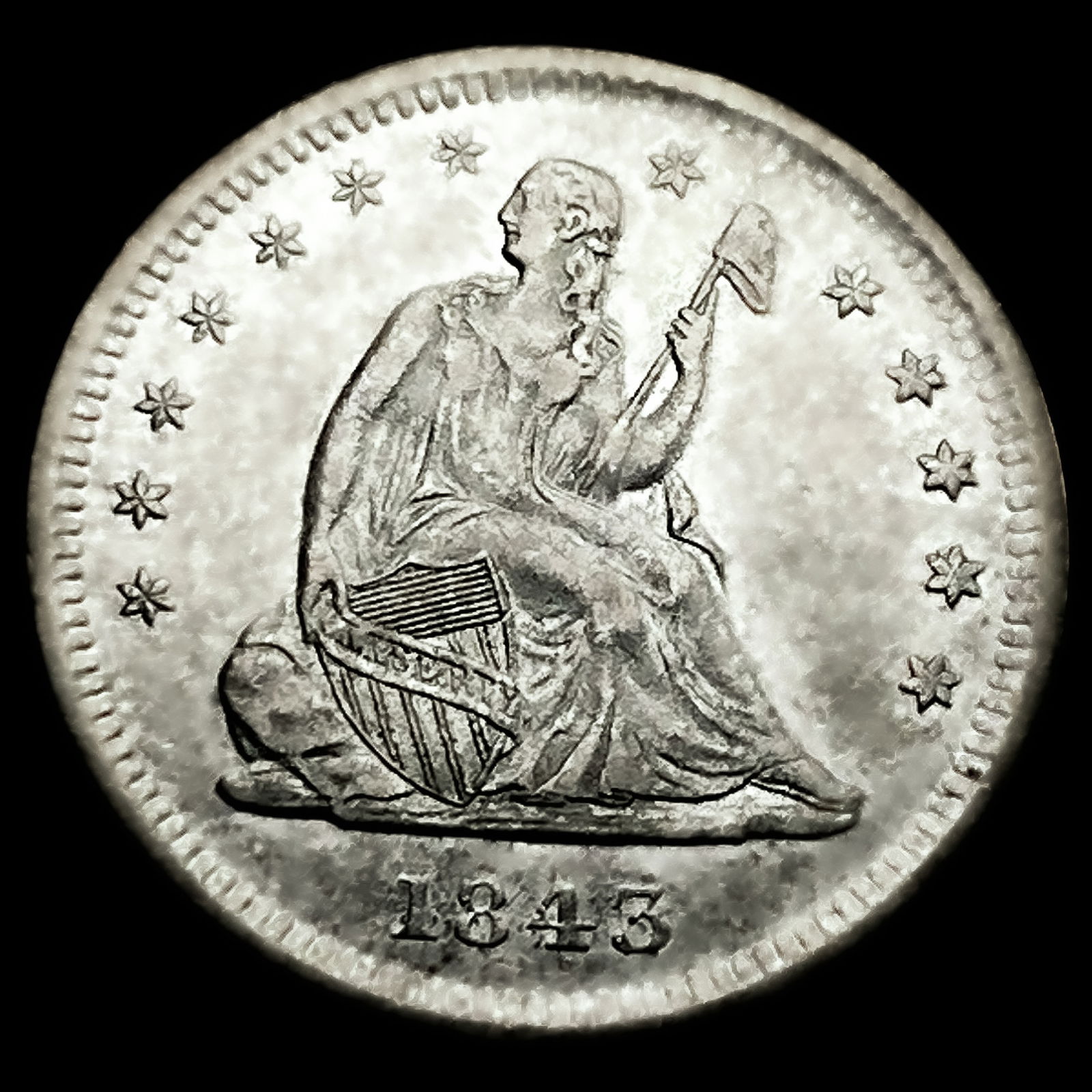 1843-O Seated Liberty Quarter (1 of 2)