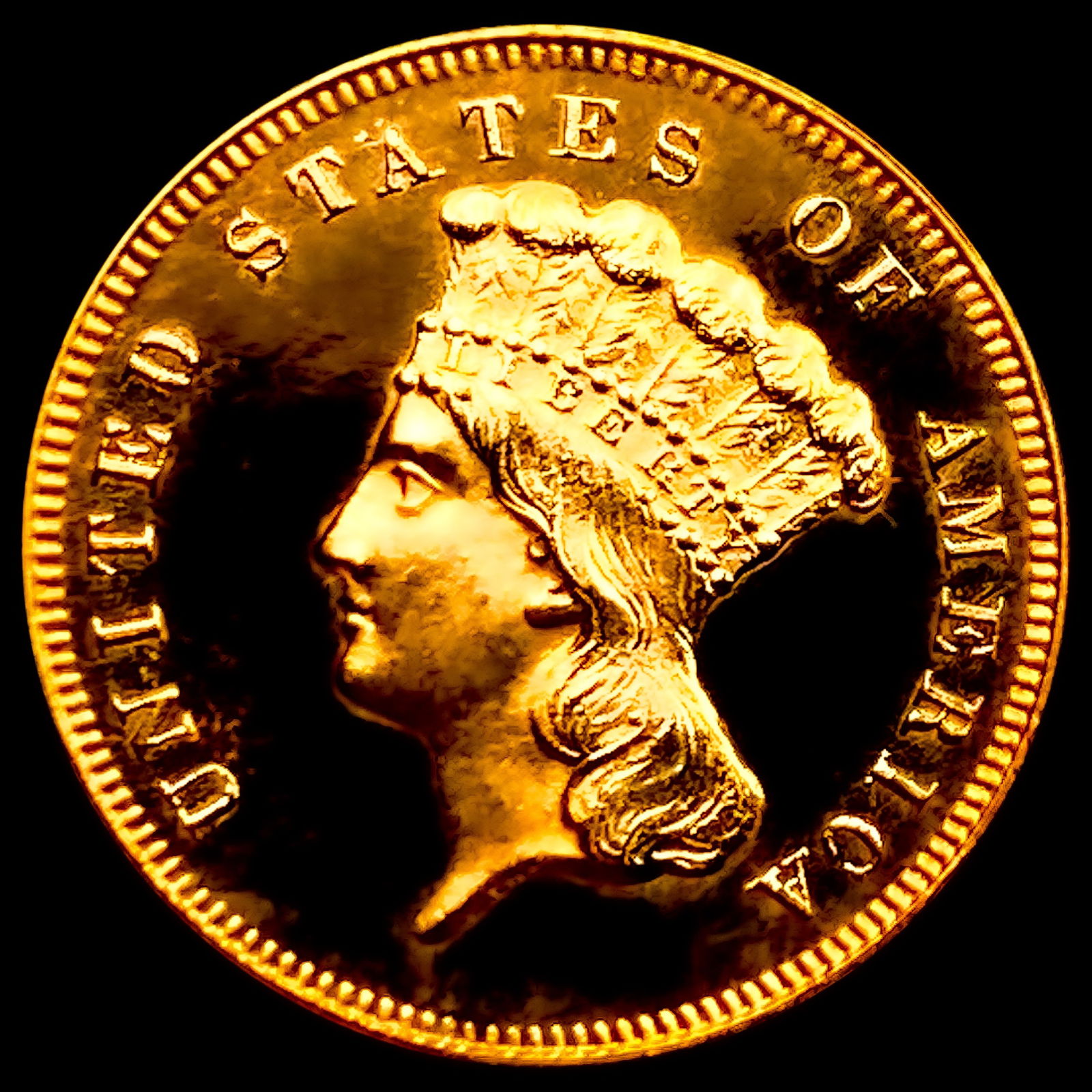 1880 $3 Gold Piece (1 of 2)