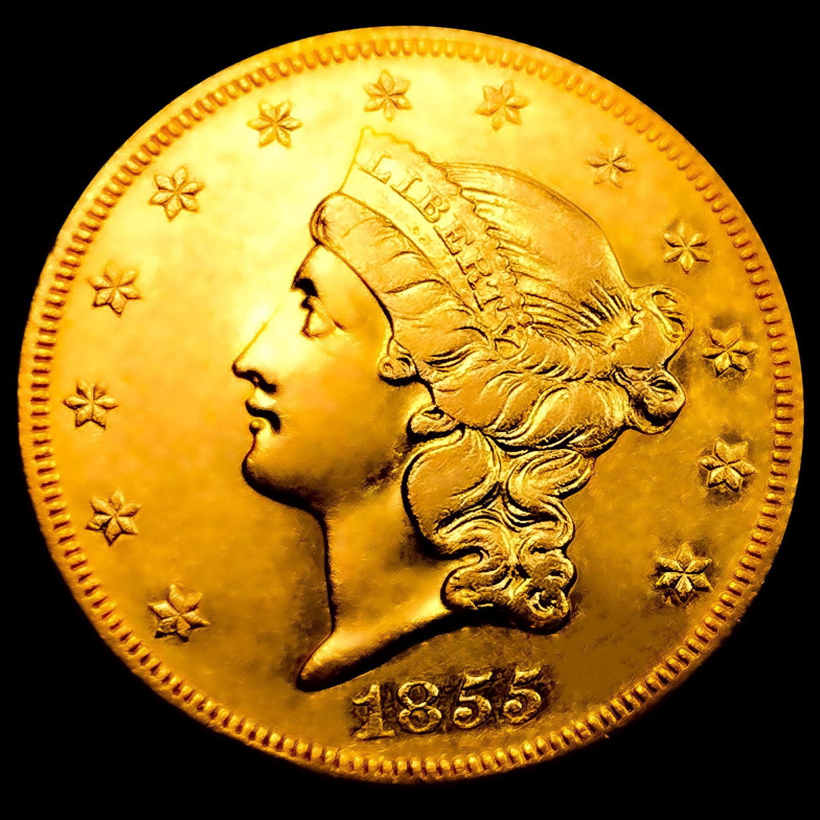 1855-O $20 Gold Double Eagle (1 of 2)