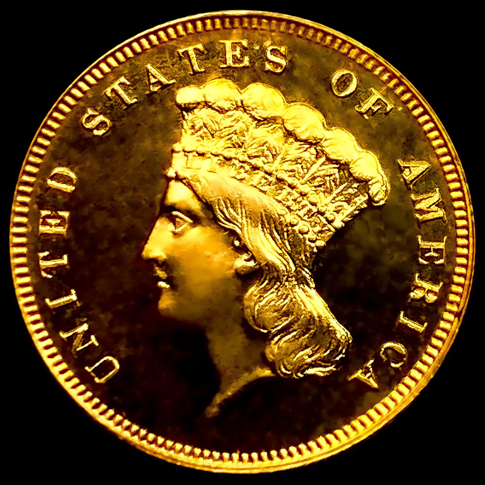 1885 $3 Gold Piece: 1885 $3 Gold Piece