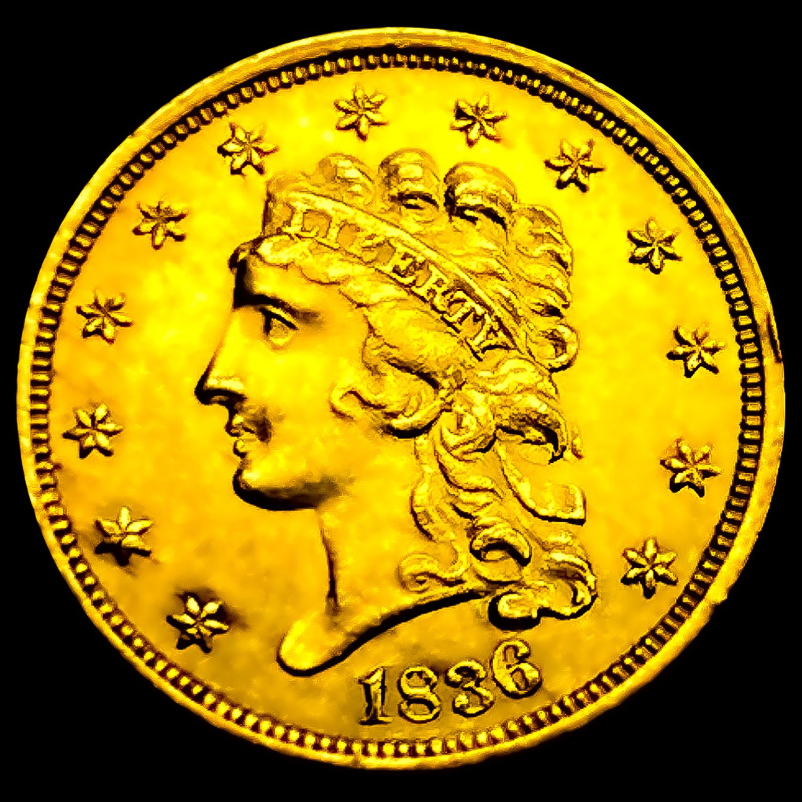 1836 $2.50 Gold Quarter Eagle: 1836 $2.50 Gold Quarter Eagle