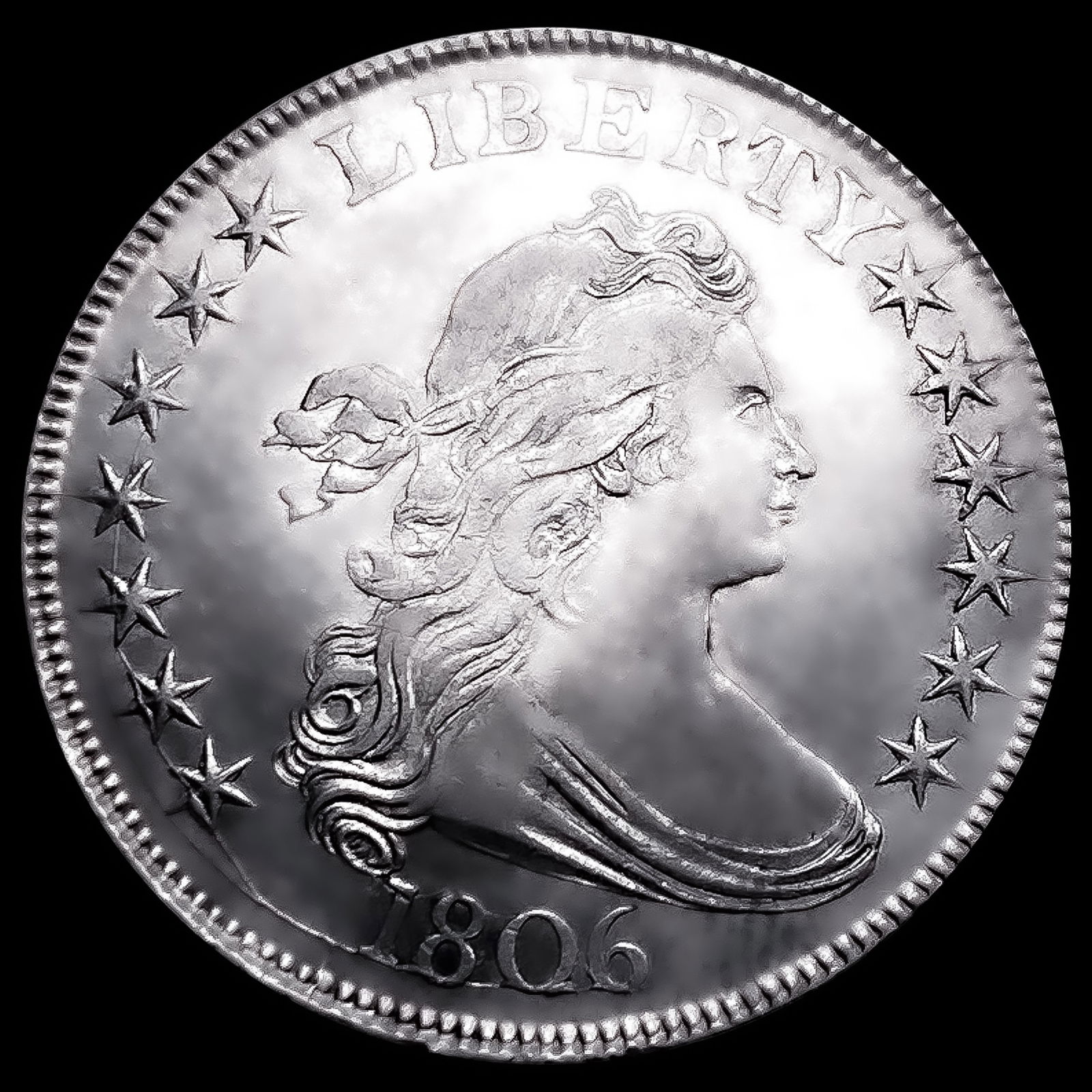 1809 Draped Bust Half Dollar CHOICE BU: 1809 Draped Bust Half Dollar CHOICE BU