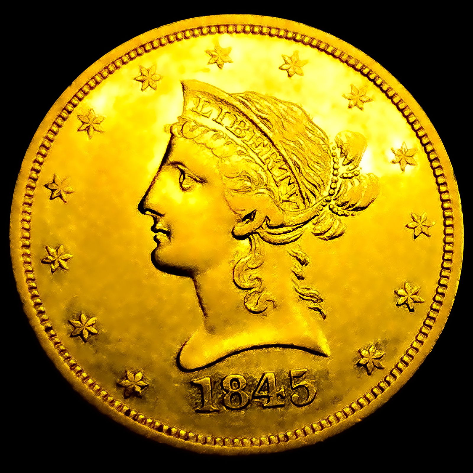1845-O $10 Gold Eagle CHOICE AU (1 of 2)