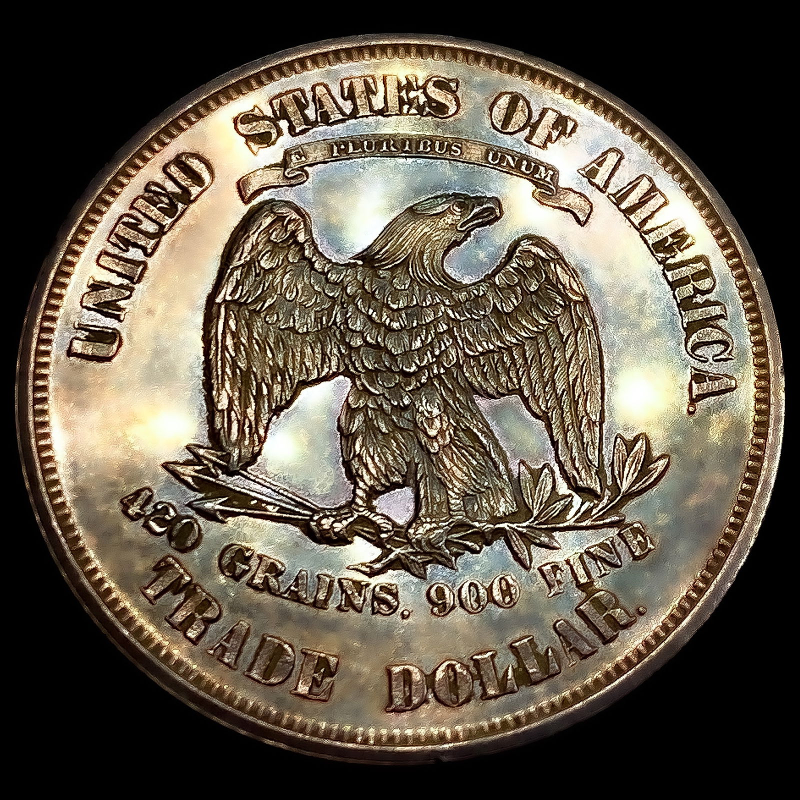 1876 Silver Trade Dollar CHOICE PROOF CAM - 2