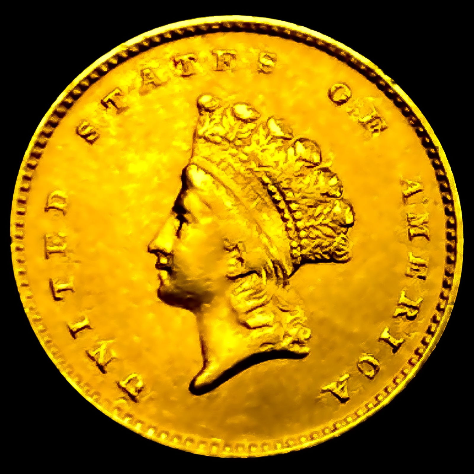 1856-S Rare Gold Dollar NEARLY UNCIRCULATED (1 of 2)