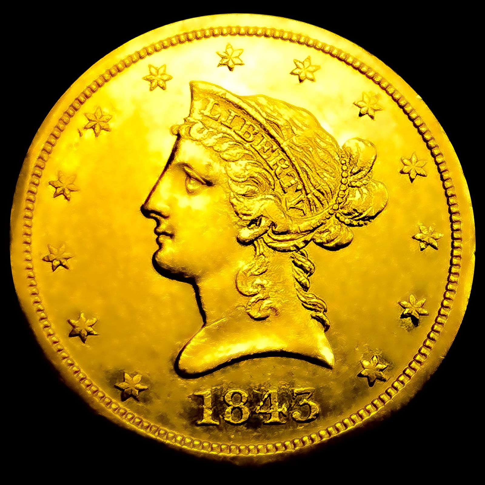 1843-O $10 Gold Eagle CHOICE AU (1 of 2)