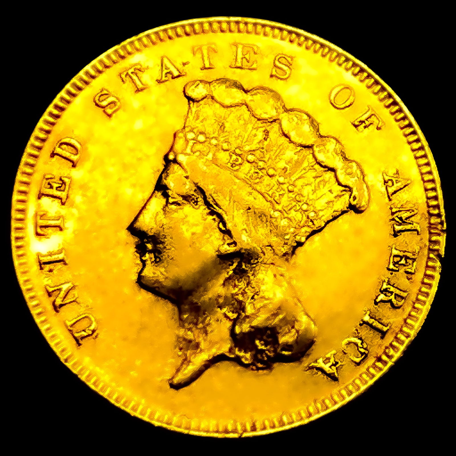 1874 $3 Gold Piece: 1874 $3 Gold Piece