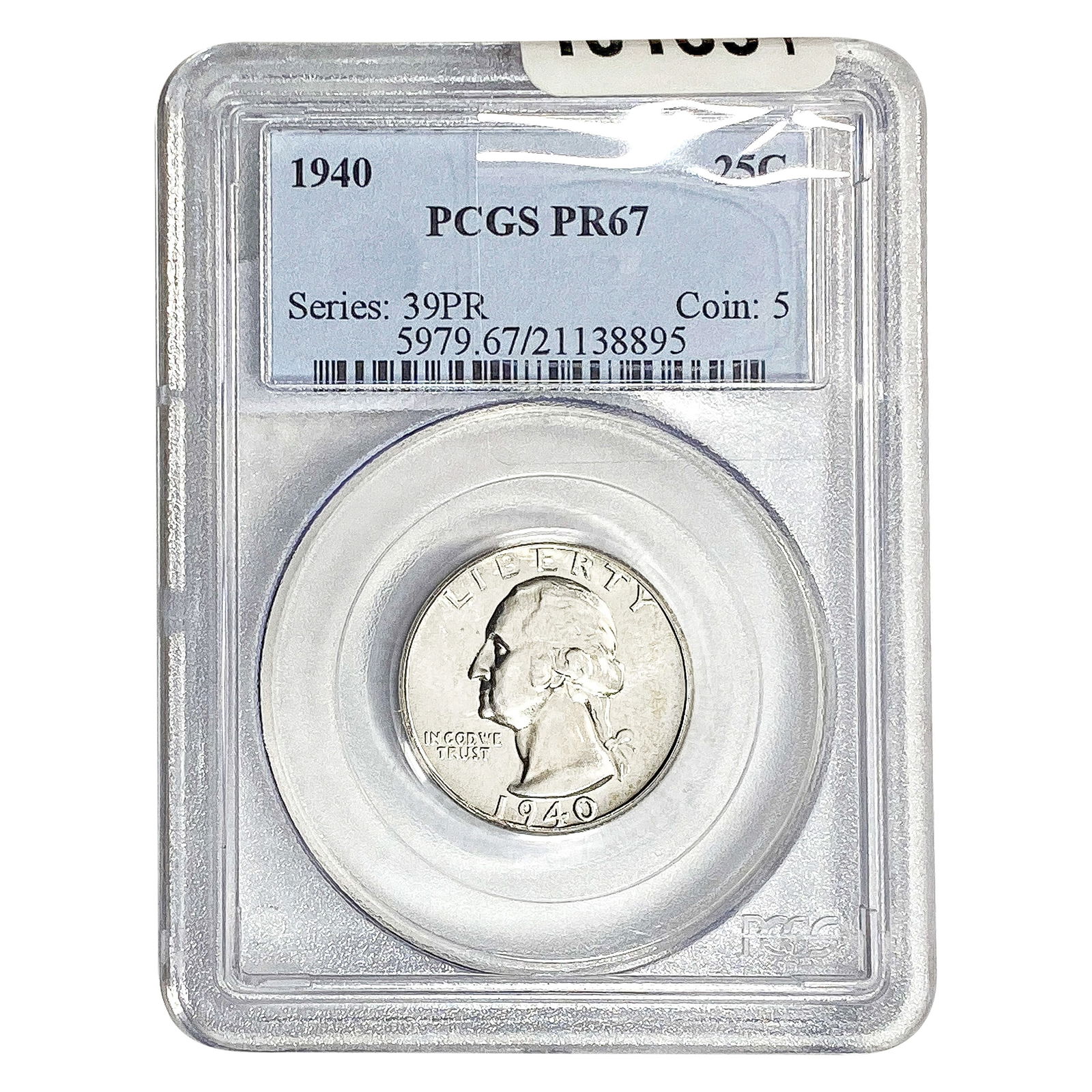 1940 Washington Silver Quarter PCGS PR67 (1 of 2)
