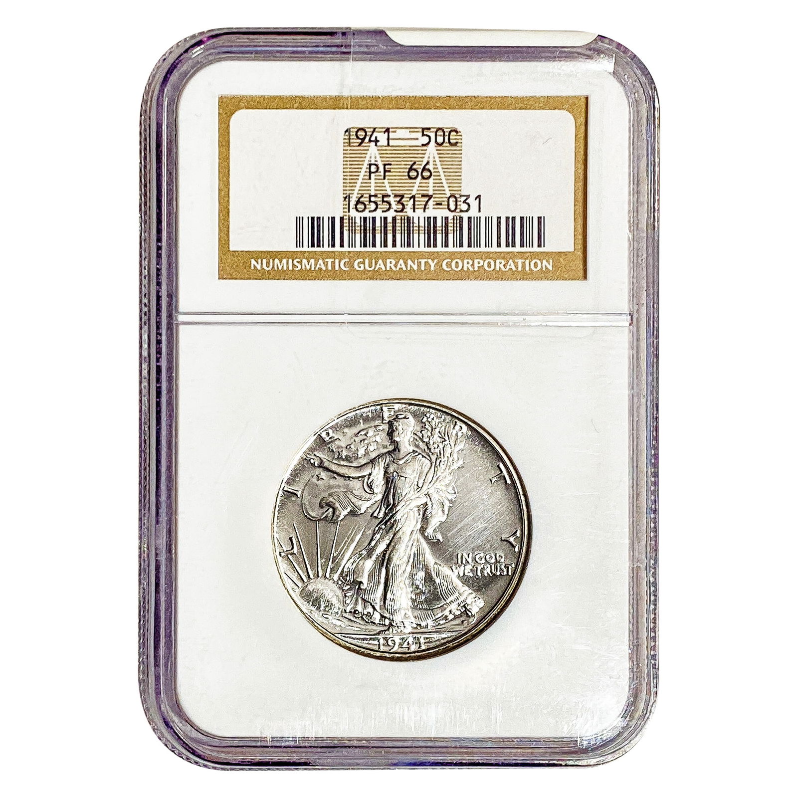 1941 Walking Liberty Half Dollar NGC PF66: 1941 Walking Liberty Half Dollar NGC PF66