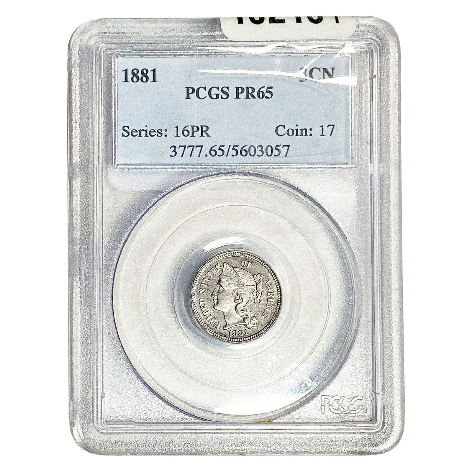 1881 Nickel Three Cent PCGS PR65 (1 of 2)