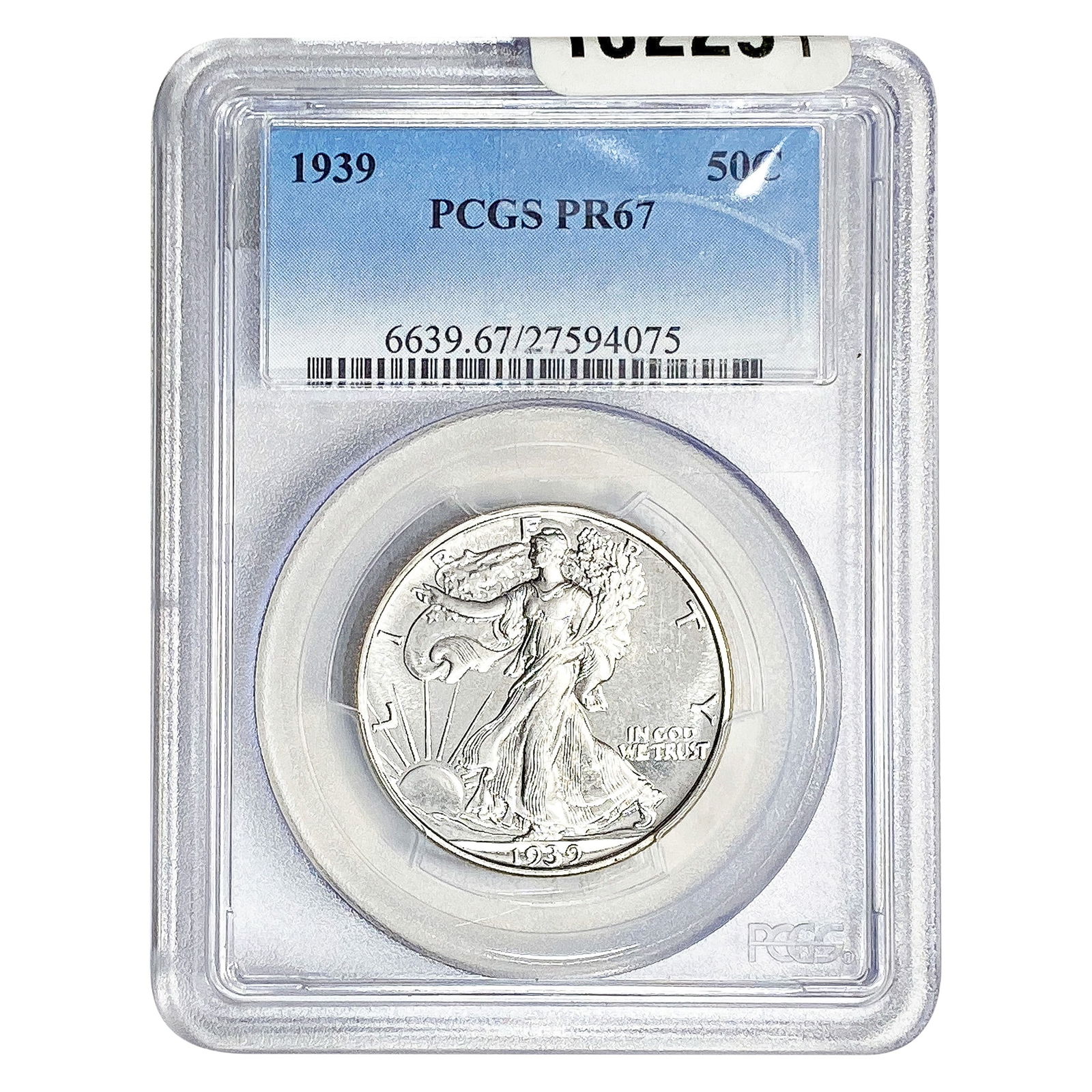 1939 Walking Liberty Half Dollar PCGS PR67: 1939 Walking Liberty Half Dollar PCGS PR67