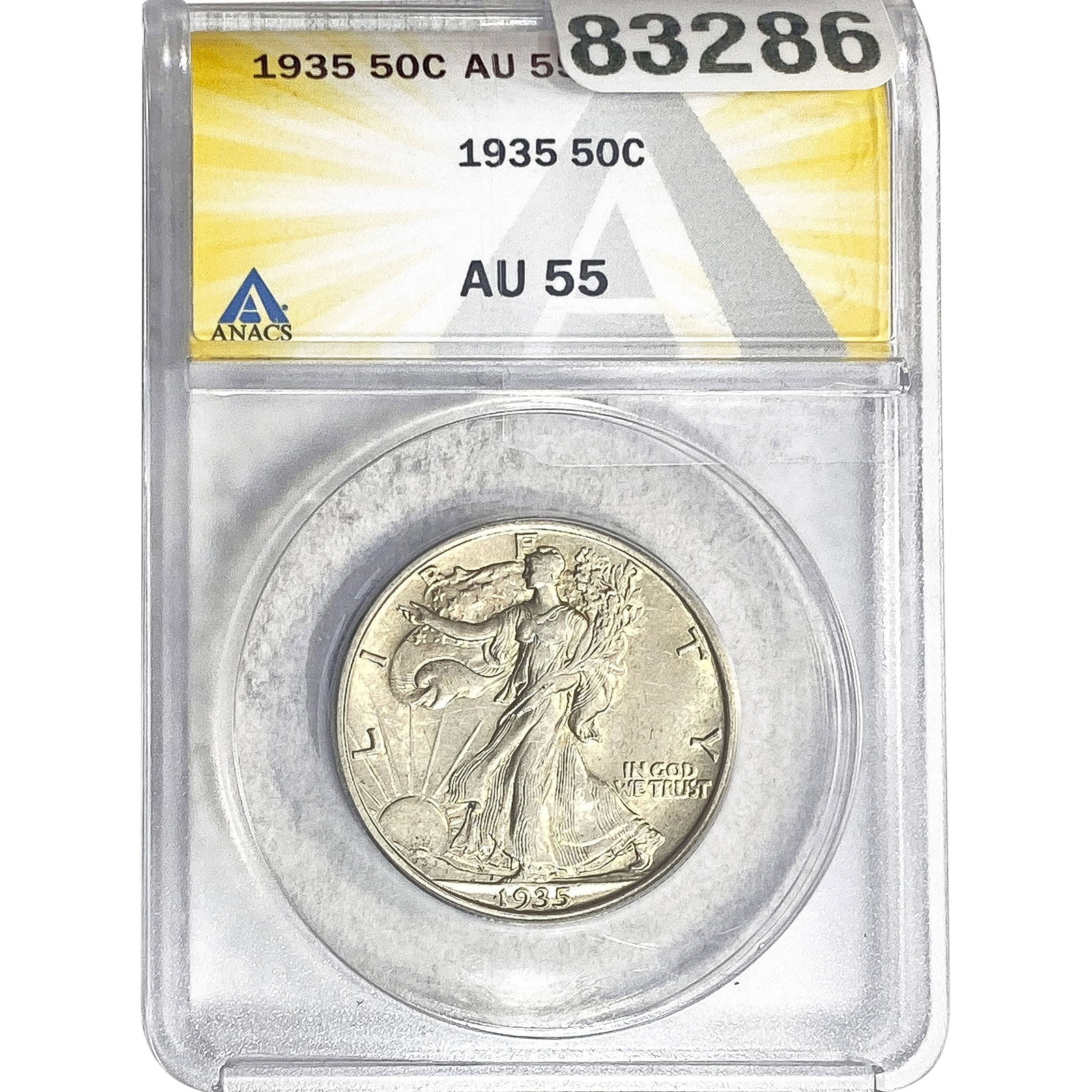 1935 Walking Liberty Half Dollar ANACS AU55: 1935 Walking Liberty Half Dollar ANACS AU55