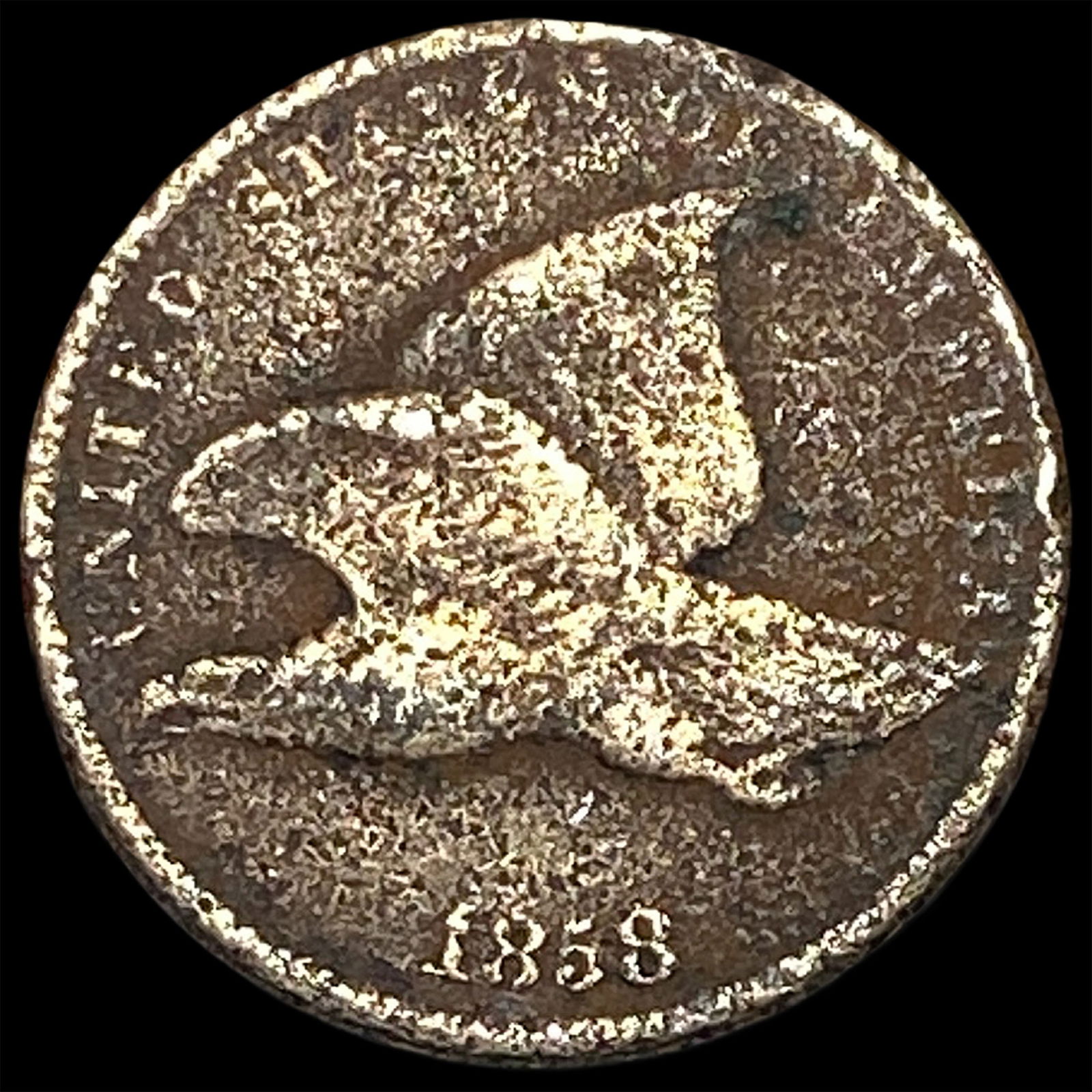 1858 Copper-Nickel Flying Eagle Cent HIGH GRADE (1 of 2)