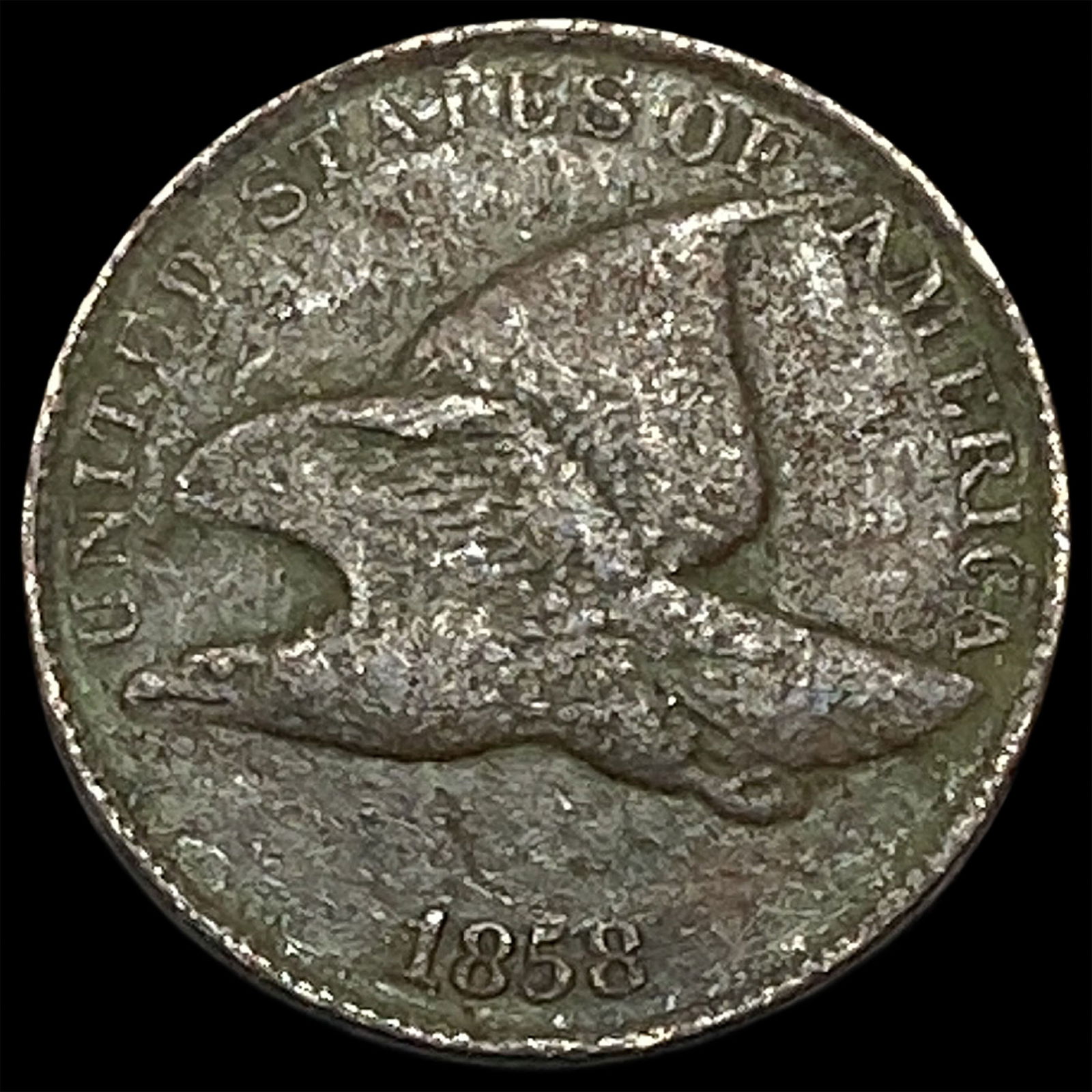1858 Copper-Nickel Flying Eagle Cent HIGH GRADE (1 of 2)