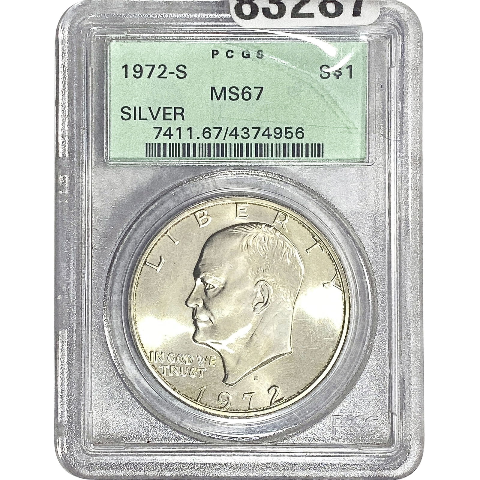 1927-S Eisenhower Dollar PCGS MS67 Silver (1 of 2)