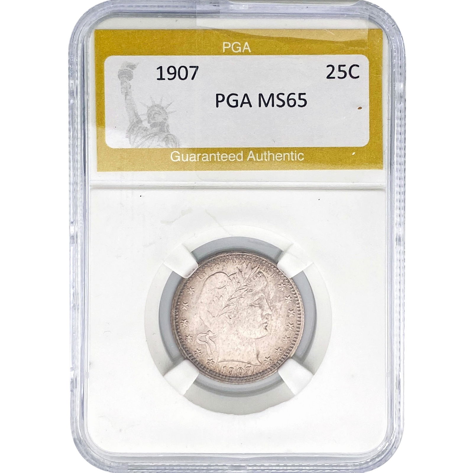 1907 Barber Quarter PGA MS65 (1 of 2)