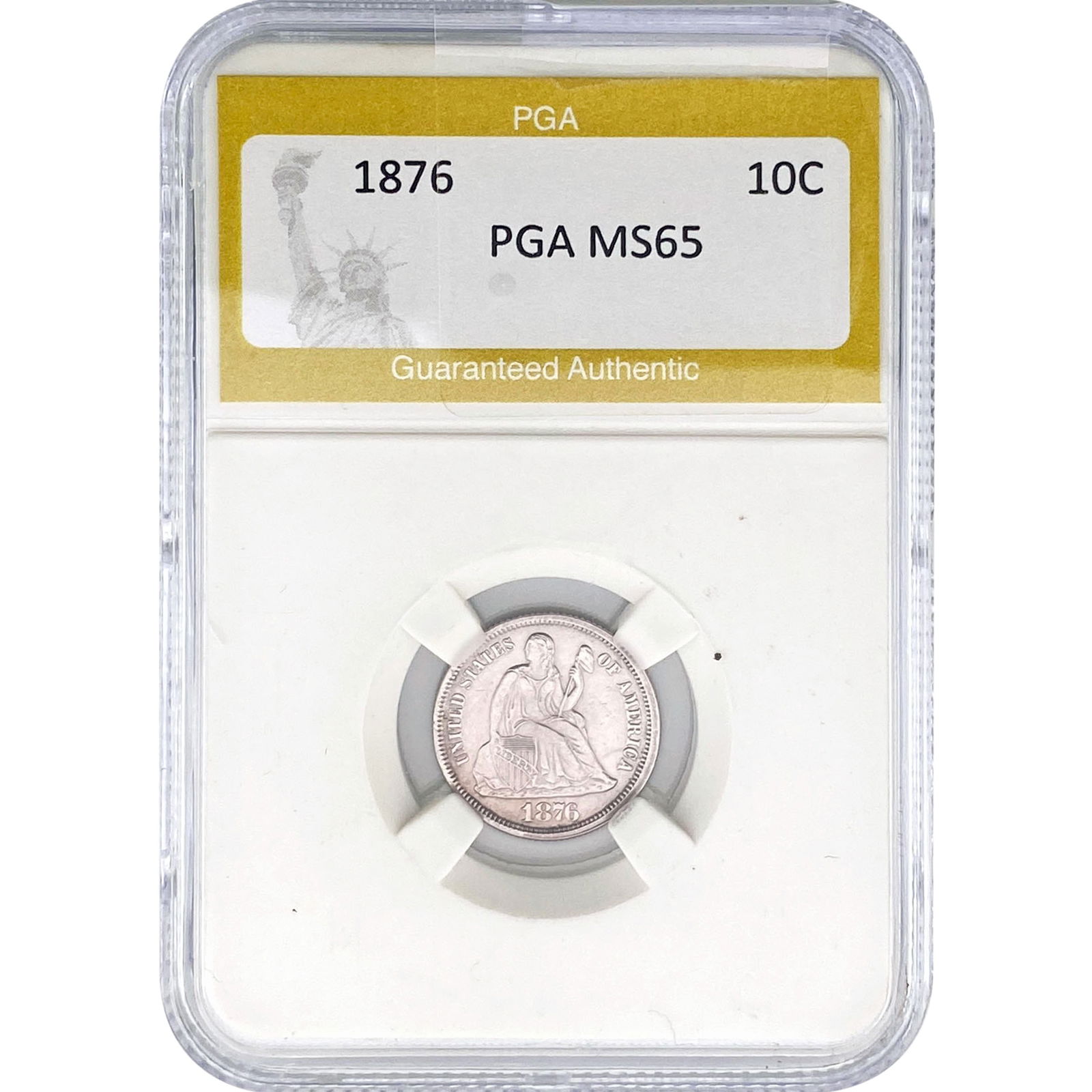 1876 Seated Liberty Dime PGA MS65 (1 of 2)