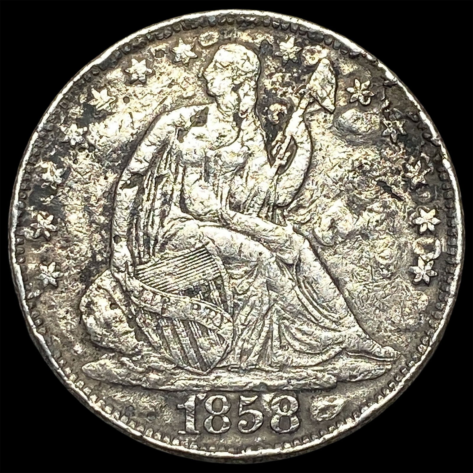 1858-O Silver Half Dollar HIGH GRADE: 1858-O Silver Half Dollar HIGH GRADE
