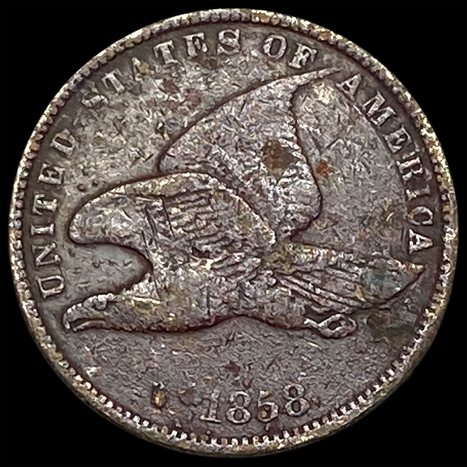 1858 Copper-Nickel Flying Eagle Cent HIGH GRADE: 1858 Copper-Nickel Flying Eagle Cent HIGH GRADE