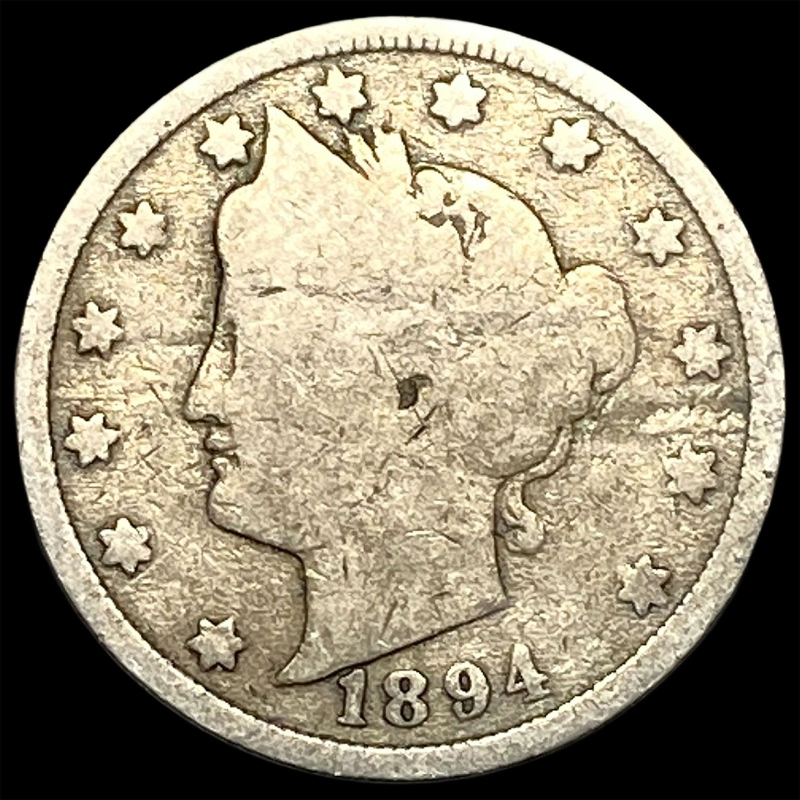 1894 Liberty Head Nickel NICELY CIRCULATED: 1894 Liberty Head Nickel NICELY CIRCULATED