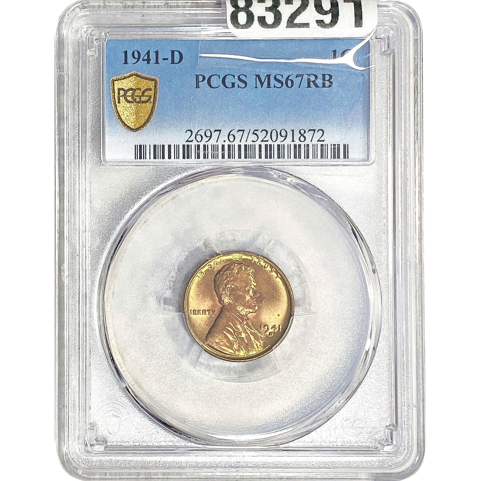 1941-D Wheat Cent PCGS MS67 RB (1 of 2)