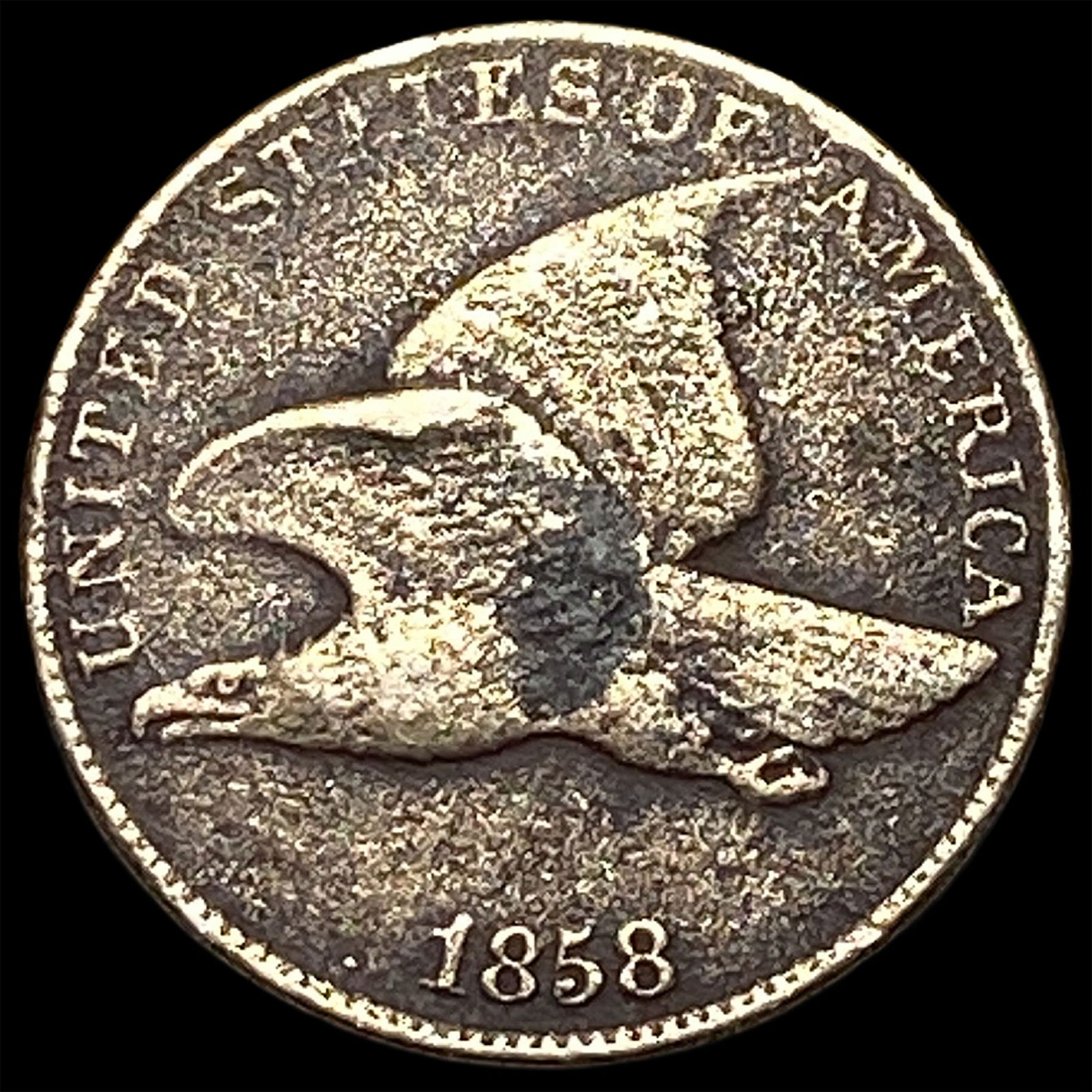 1858 Copper-Nickel Flying Eagle Cent HIGH GRADE (1 of 2)