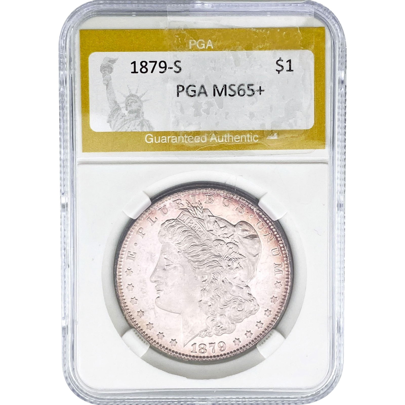 1879-S Morgan Silver Dollar PGA MS65+: 1879-S Morgan Silver Dollar PGA MS65+